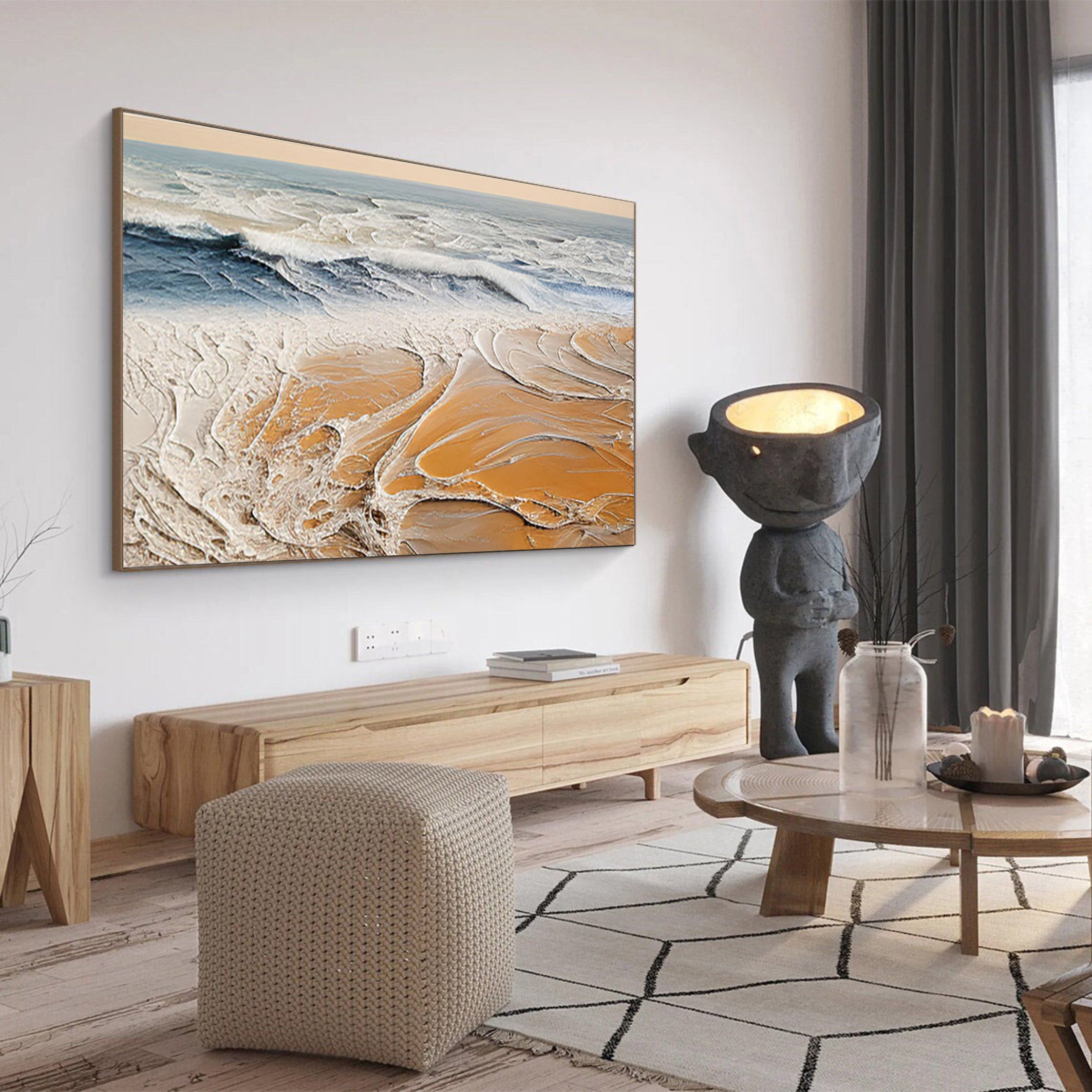 Beige & Brown Minimalist Painting #BBM 016