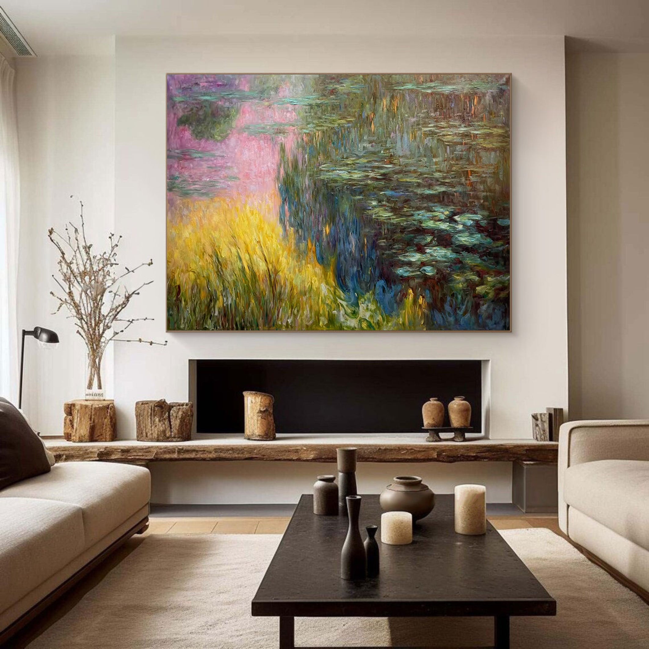 Monet-Esque Lilies, Impressionistic Water Garden #BGA 183