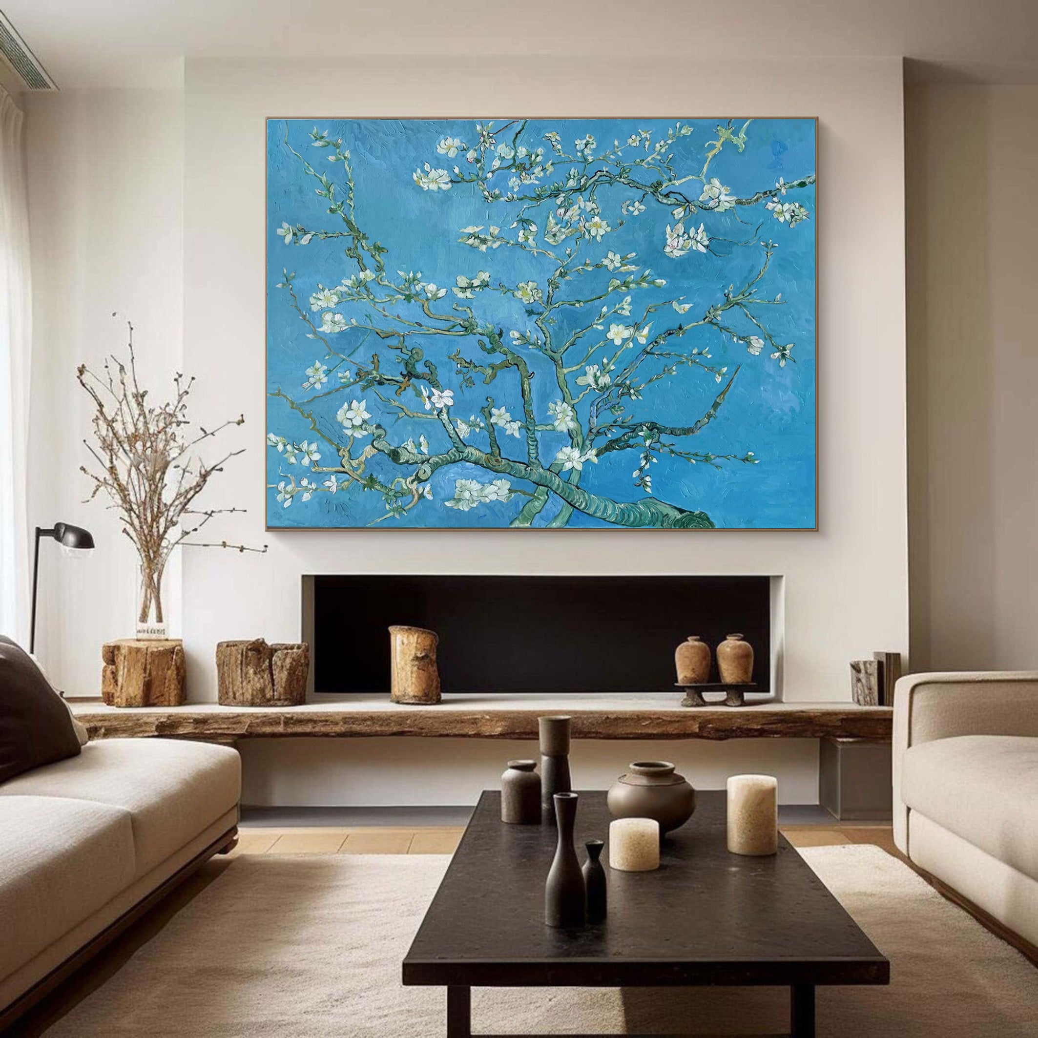 Van Gogh-Style Almonds, Impressionistic Nature Wall Art #BGA 188