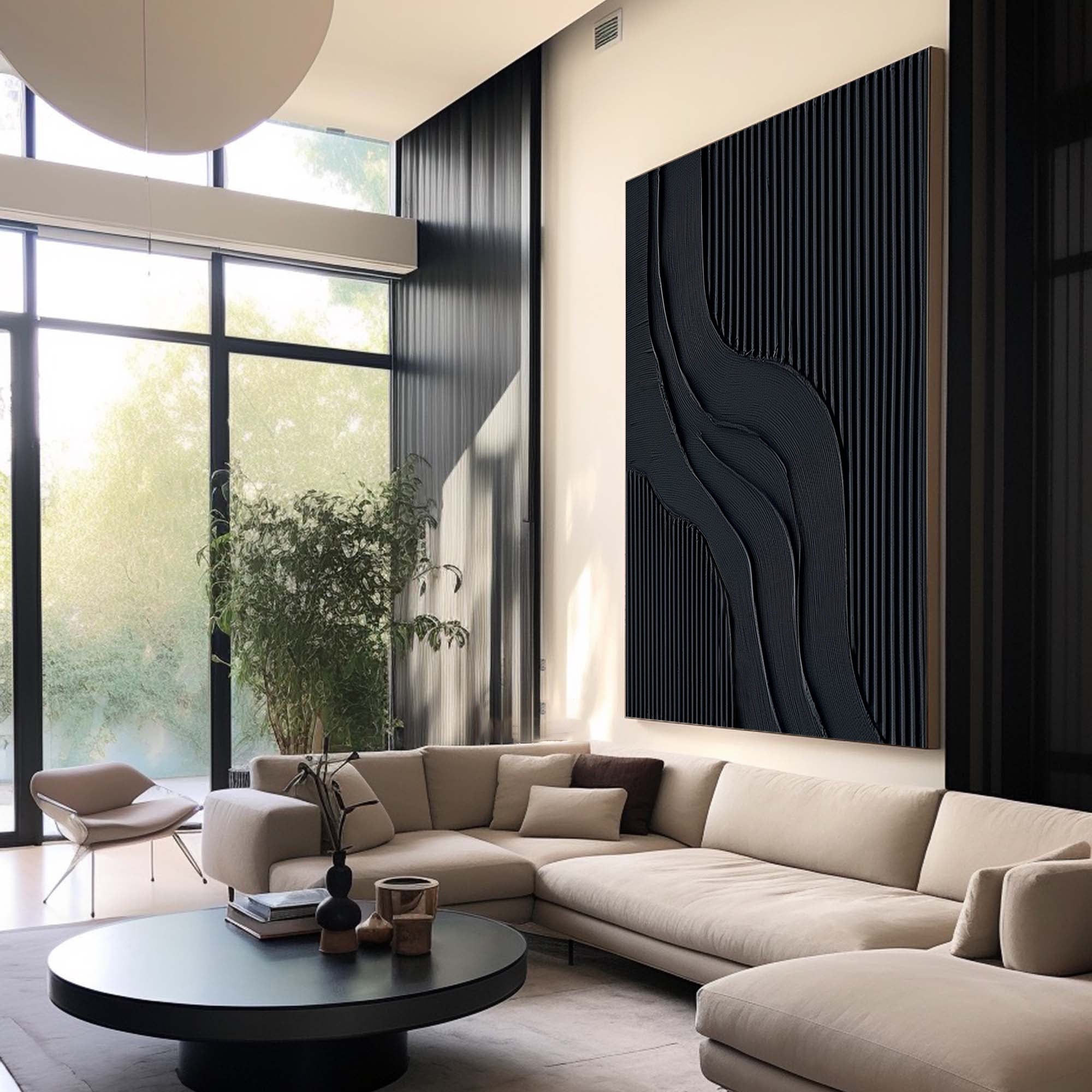 Black Minimalist Painting #BM 051