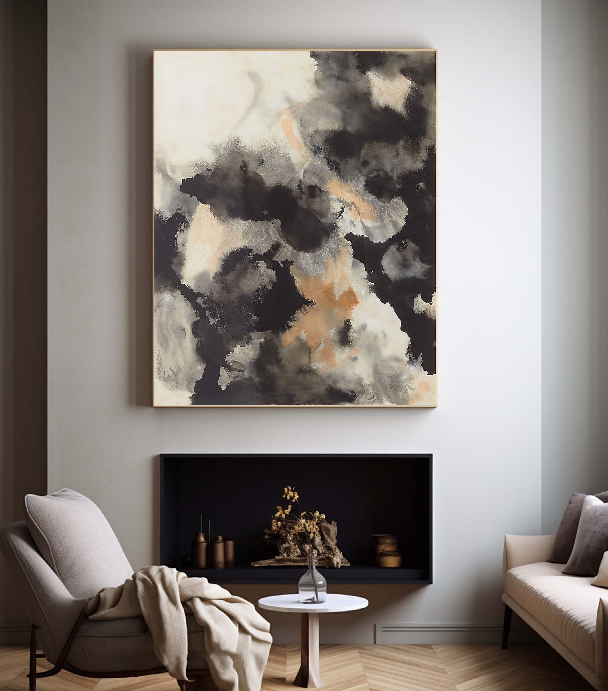 Organic Abstraction, Light and Shadow, Modern Wall Art #BGA 099