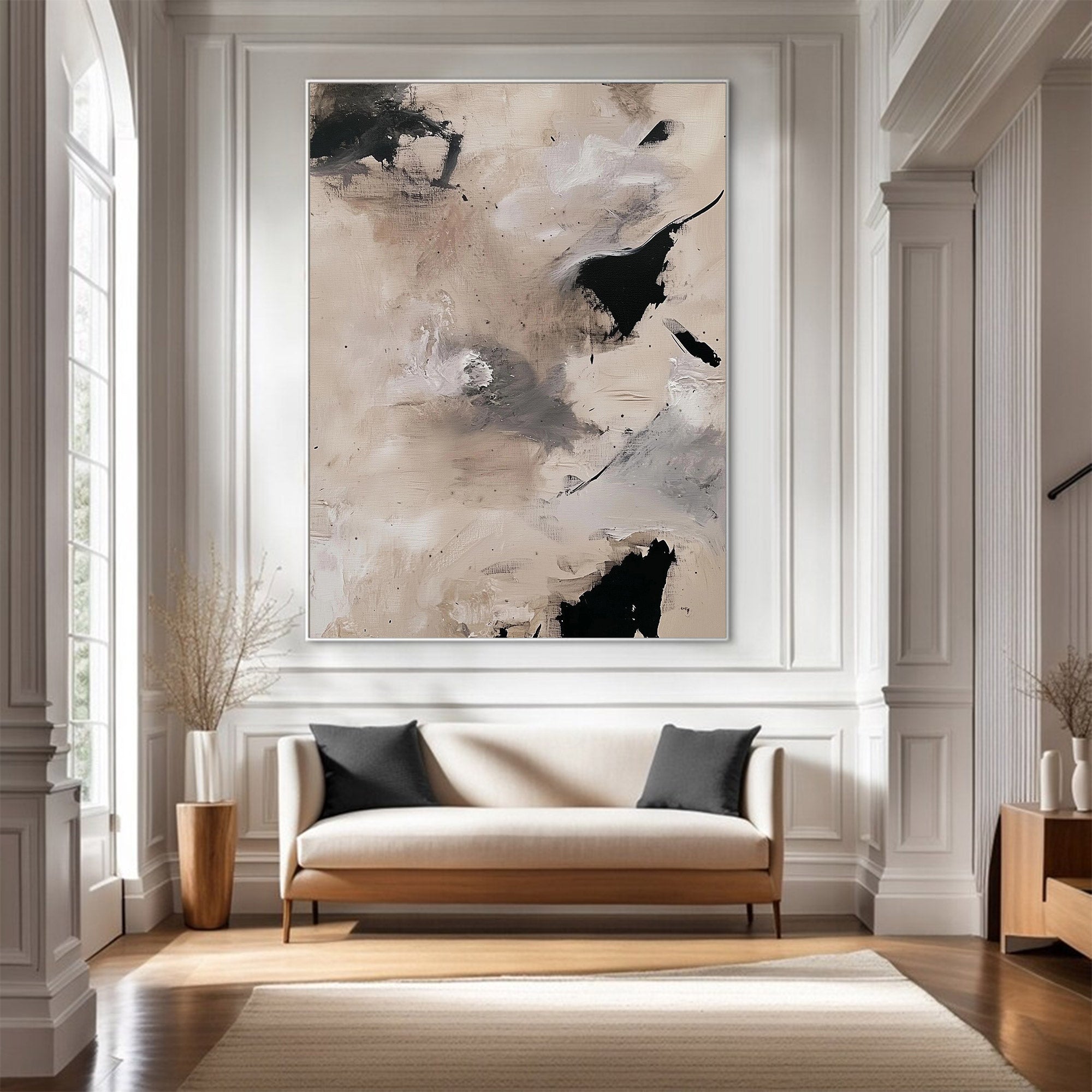 Modern Abstract Large Neutral Art | MuroArt #WG 113