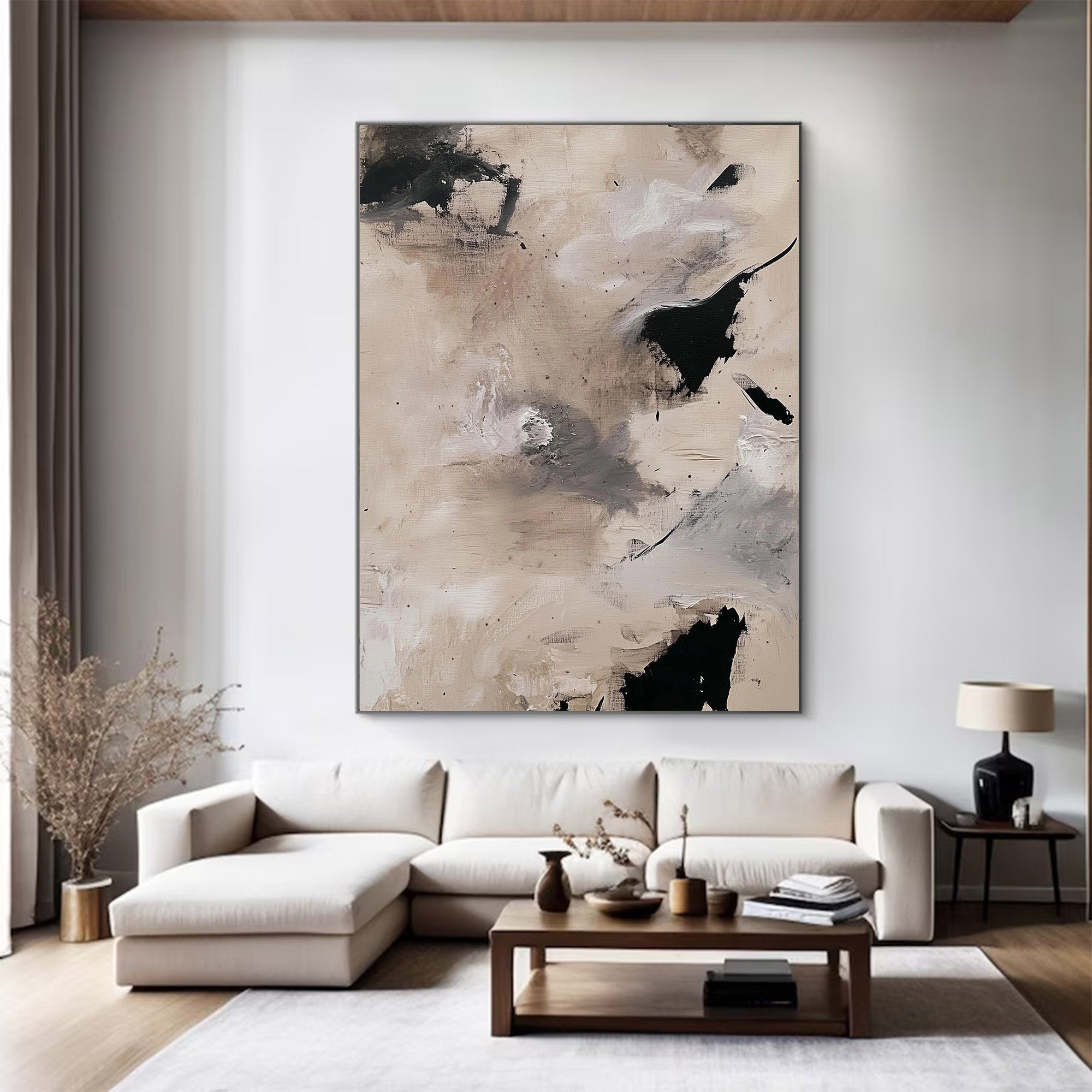 Modern Abstract Large Neutral Art | MuroArt #WG 113