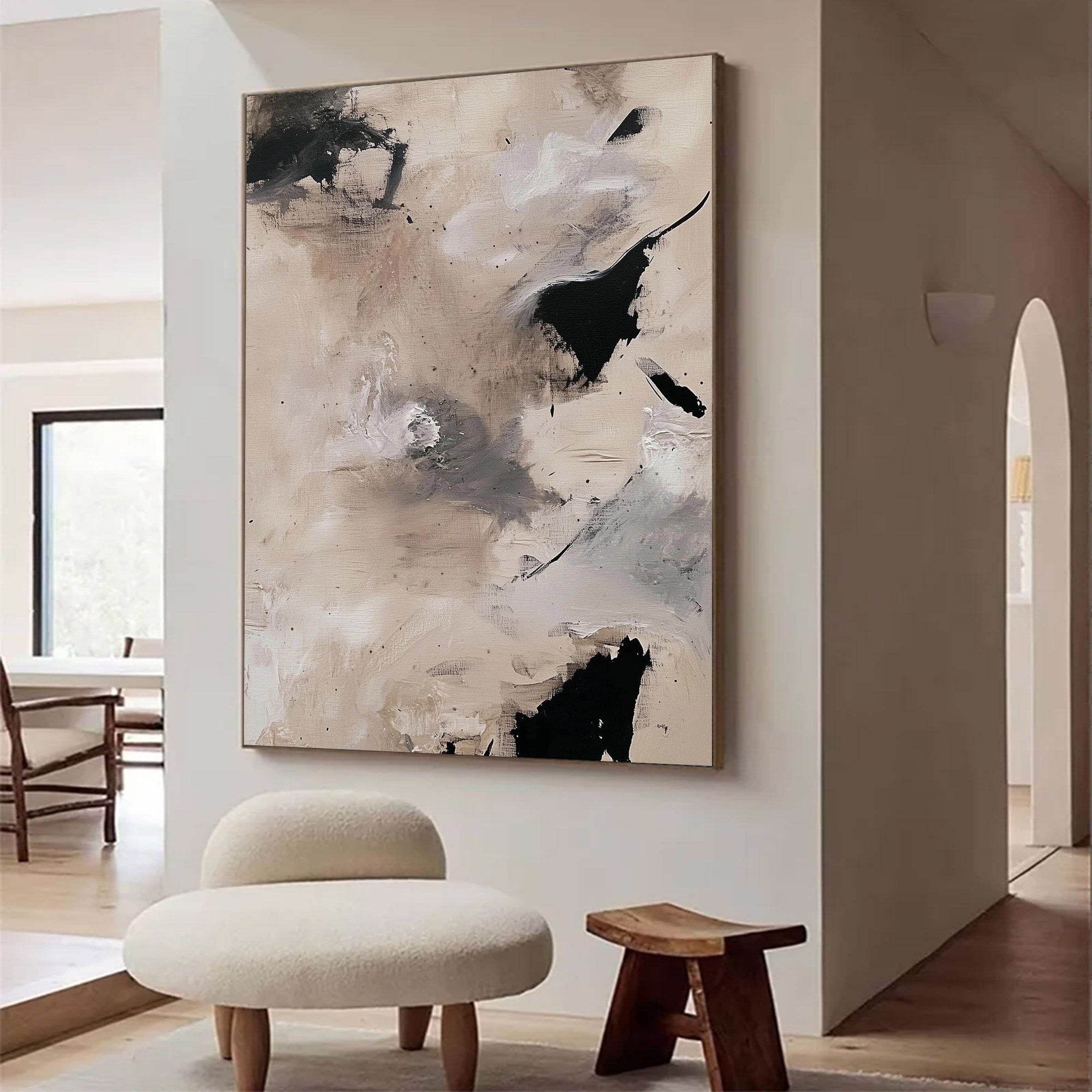 Modern Abstract Large Neutral Art | MuroArt #WG 113