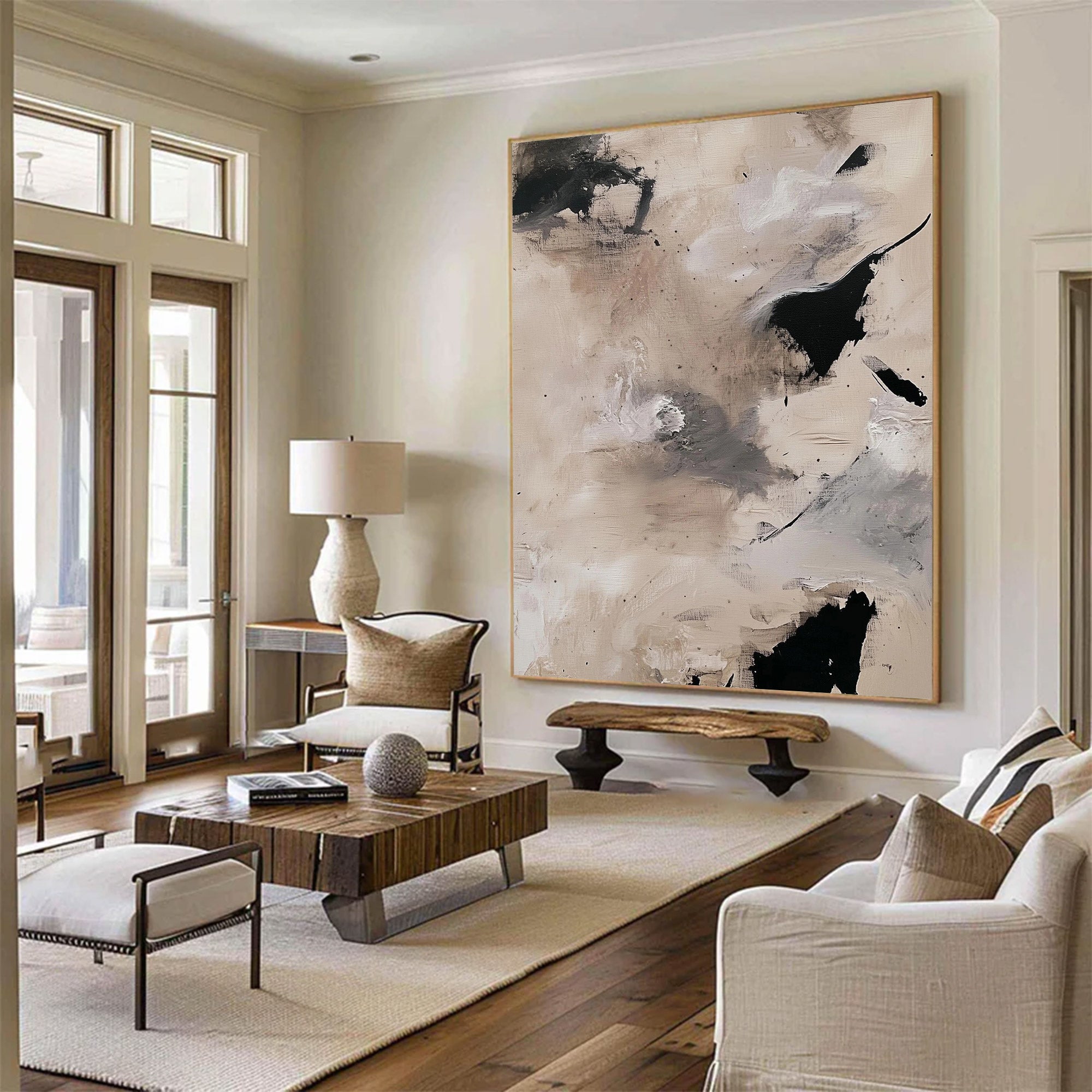 Modern Abstract Large Neutral Art | MuroArt #WG 113