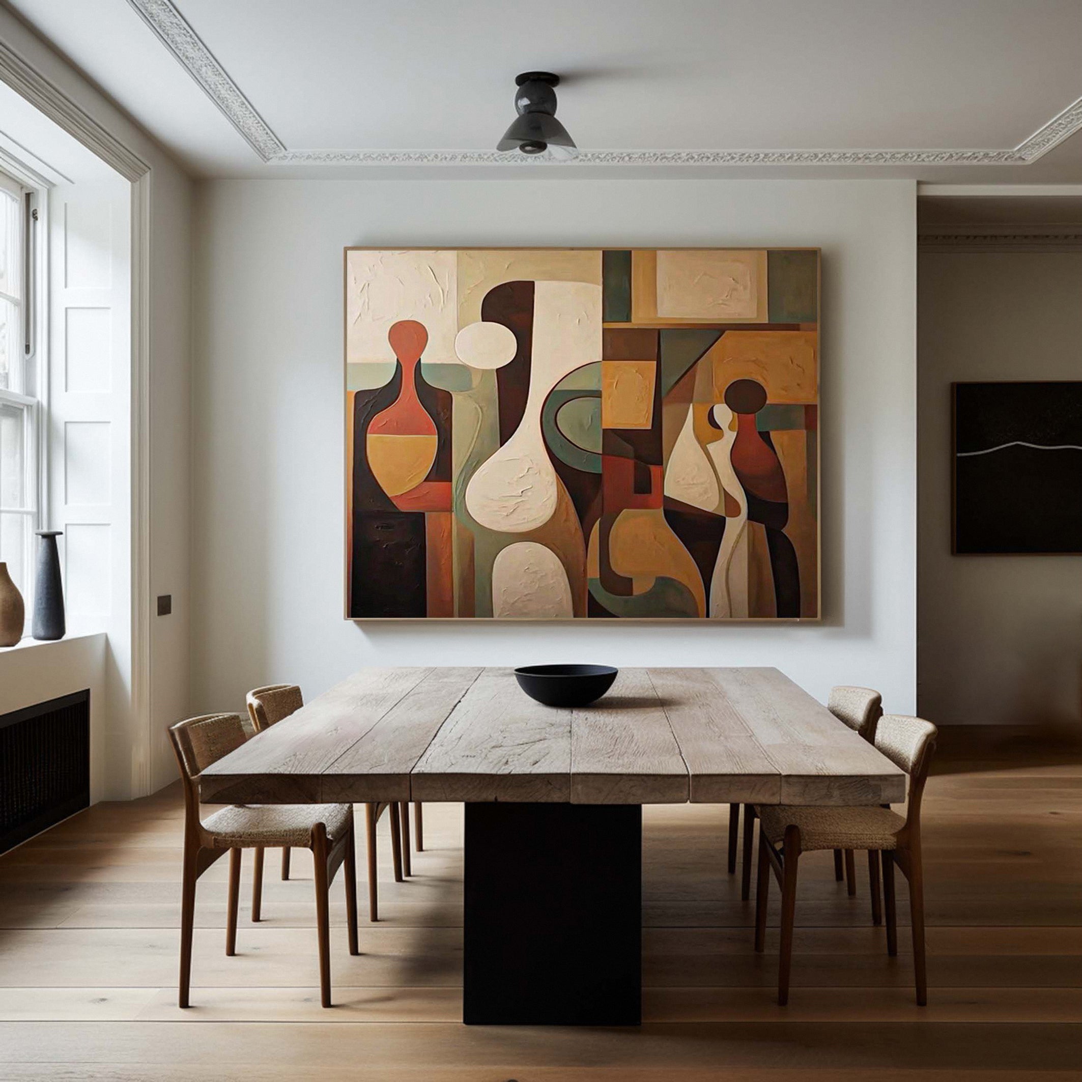 Cubist Inspired Figures, Harmonious Abstraction Canvas #BGA 221