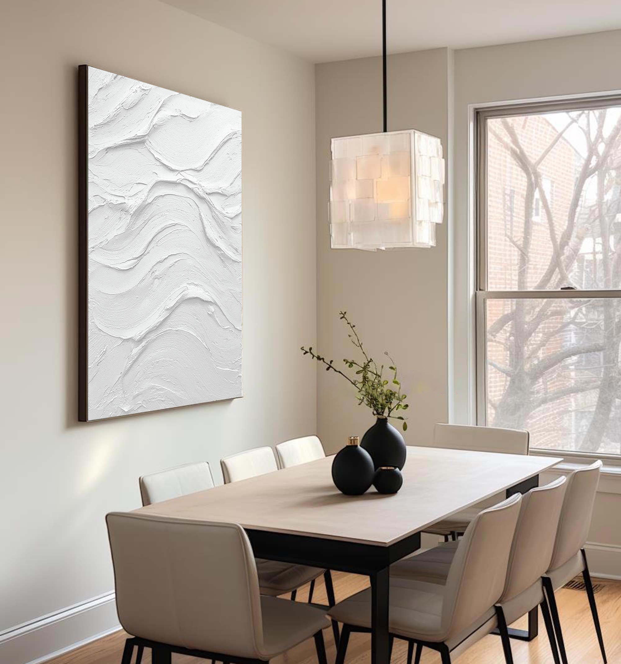 White Minimalist Painting #WM 027