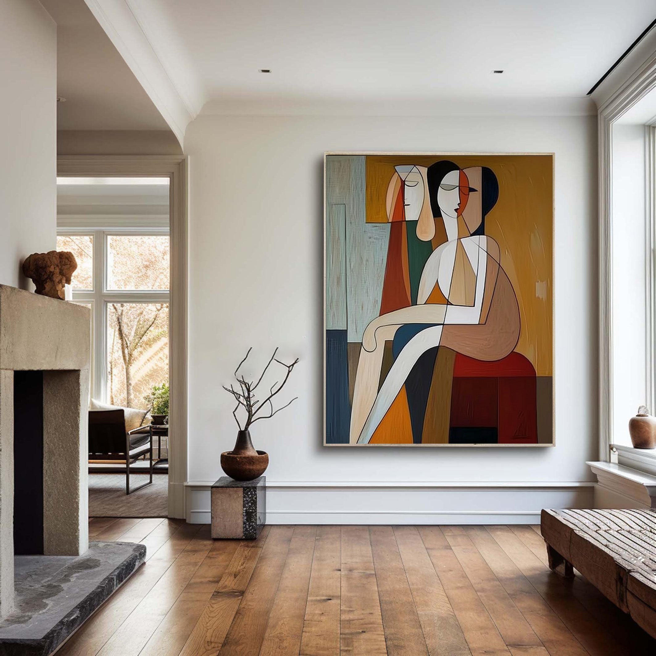 Modern Abstract Figures, Warm Tonal Palette #BGA 260