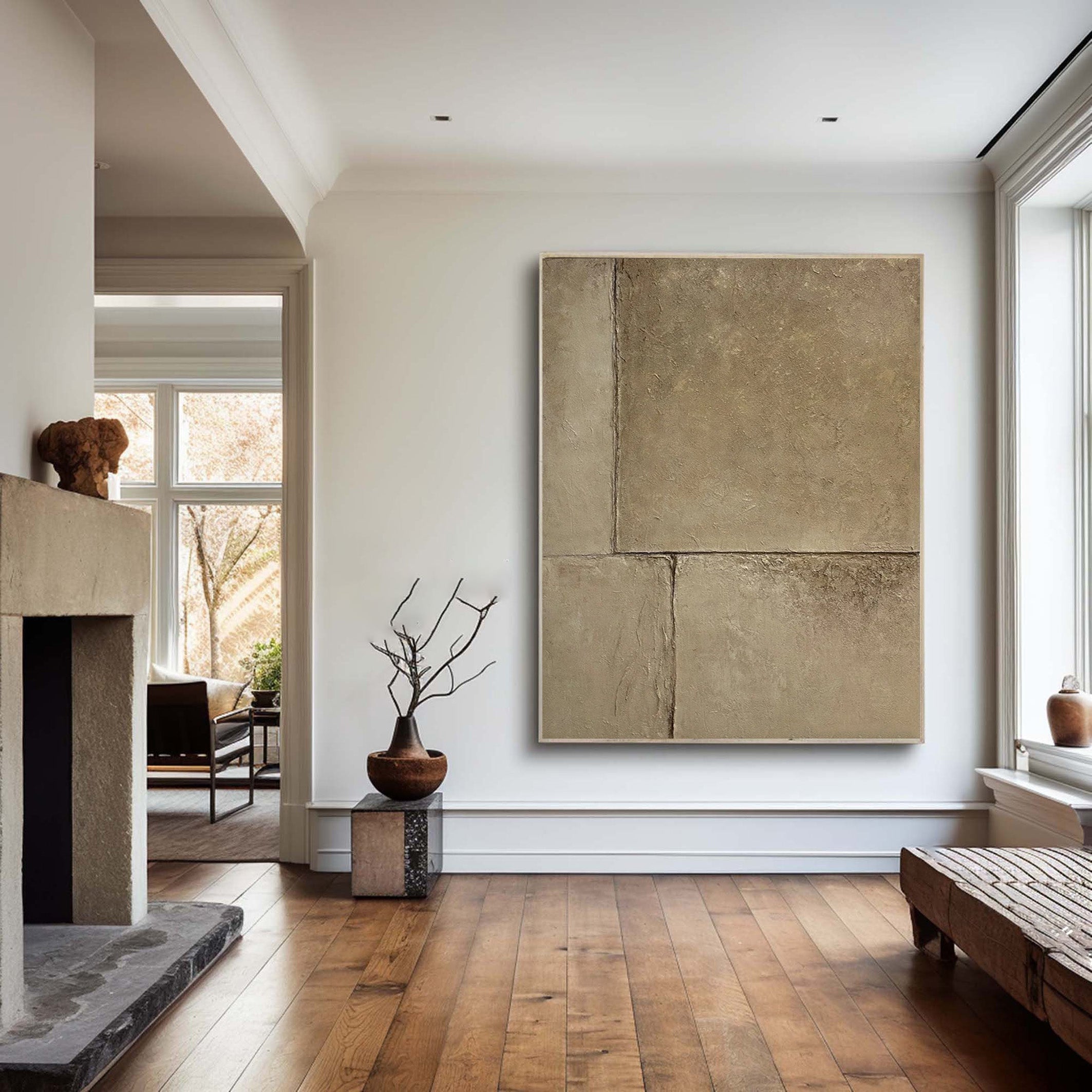 Large Stone Texture Abstract, Minimalist Wall Art #BGA 208