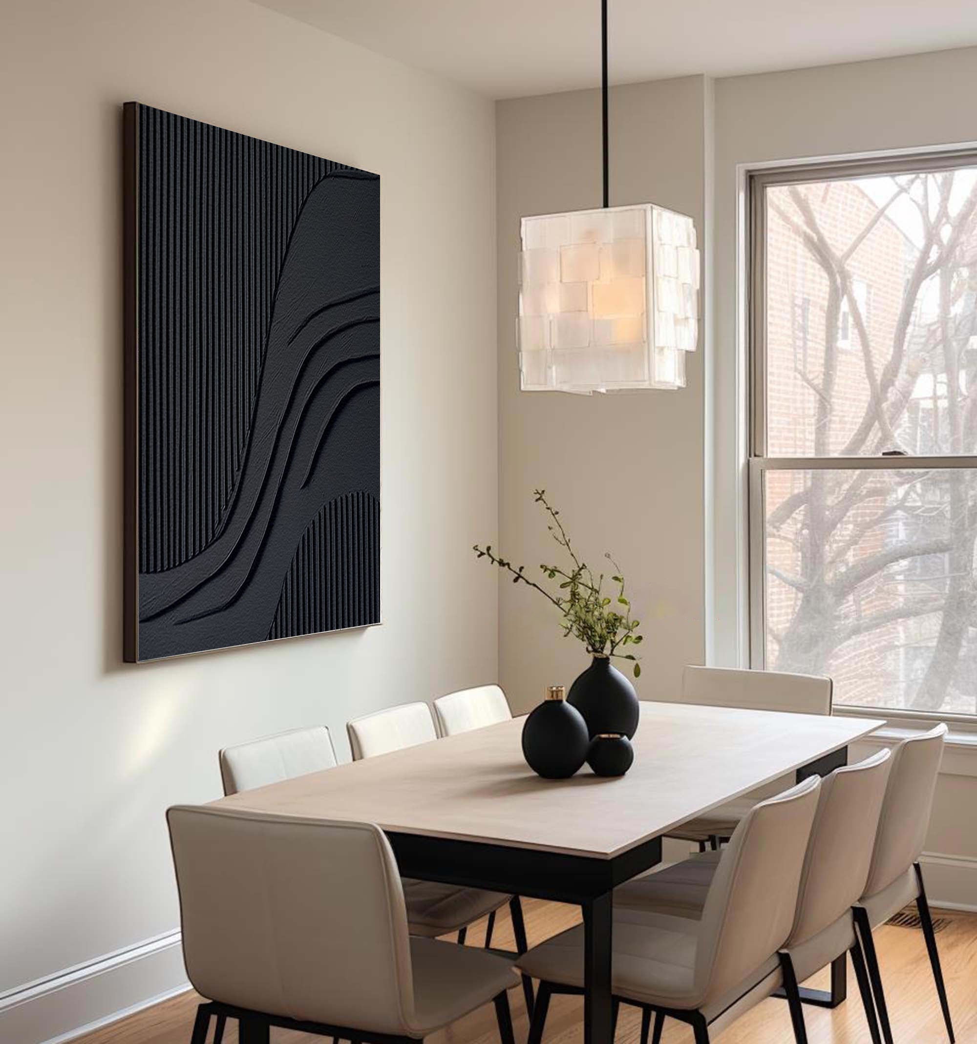 Black Minimalist Painting #BM 037