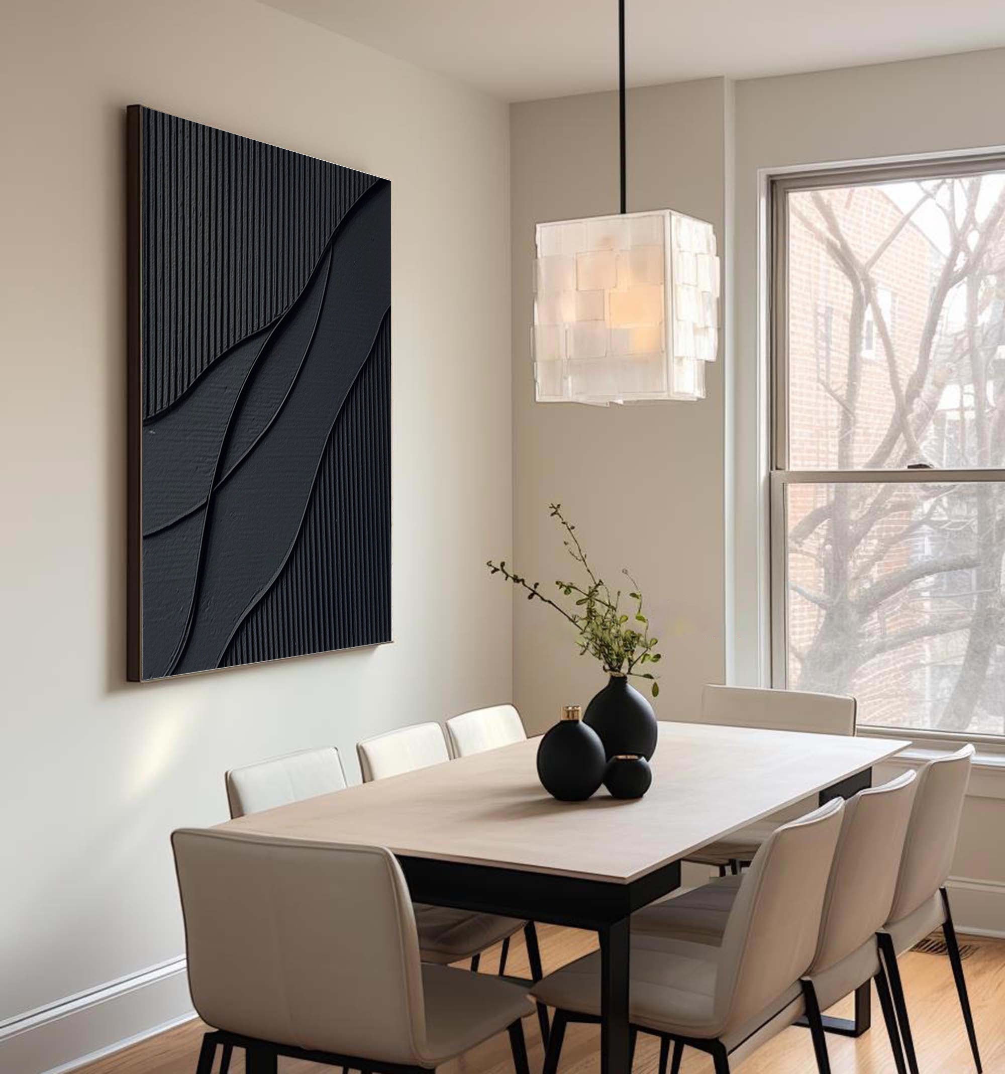 Black Minimalist Painting #BM 015