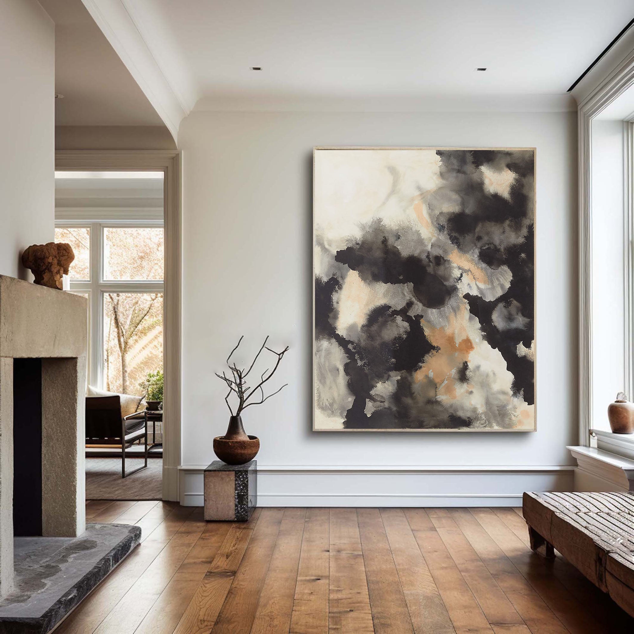 Organic Abstraction, Light and Shadow, Modern Wall Art #BGA 099