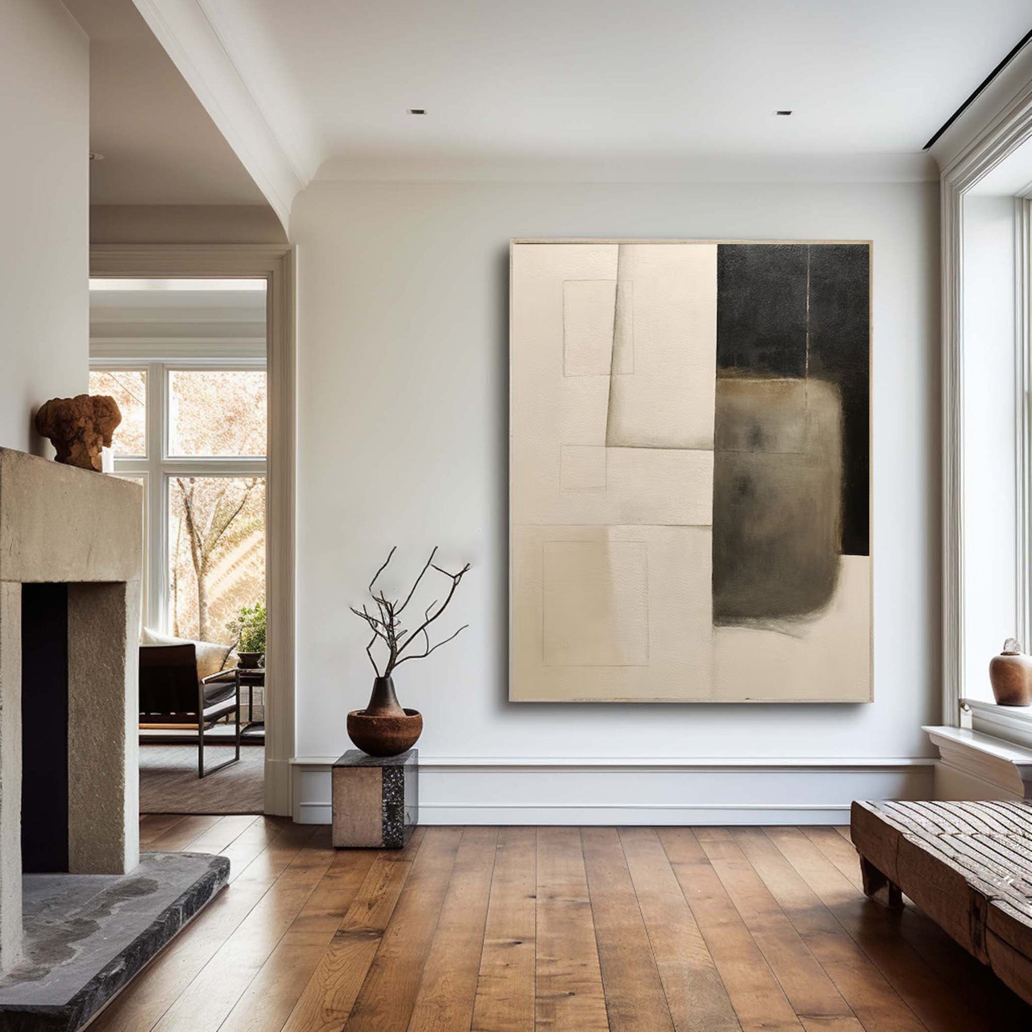 Wabi-Sabi Harmony: Abstract Simplicity, Natural Elegance Art #BGA 194