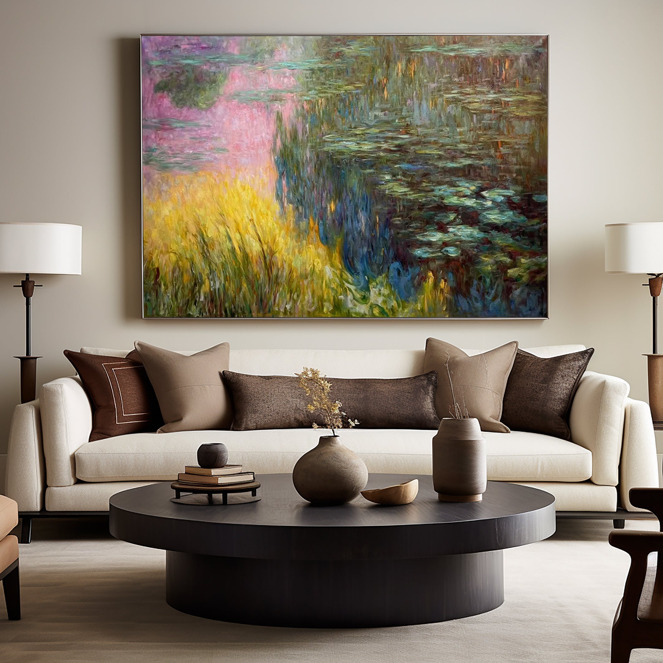 Monet-Esque Lilies, Impressionistic Water Garden #BGA 183