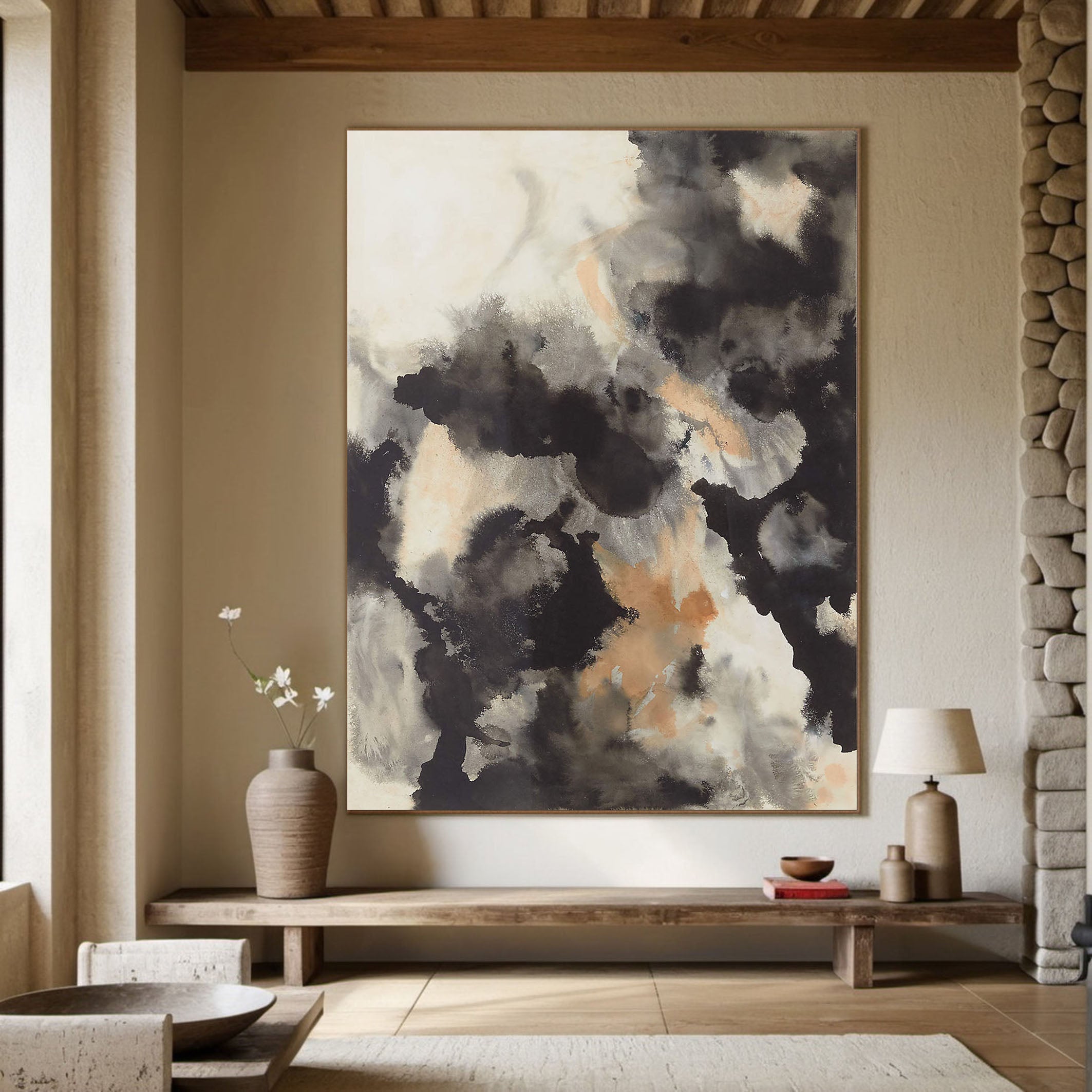 Organic Abstraction, Light and Shadow, Modern Wall Art #BGA 099