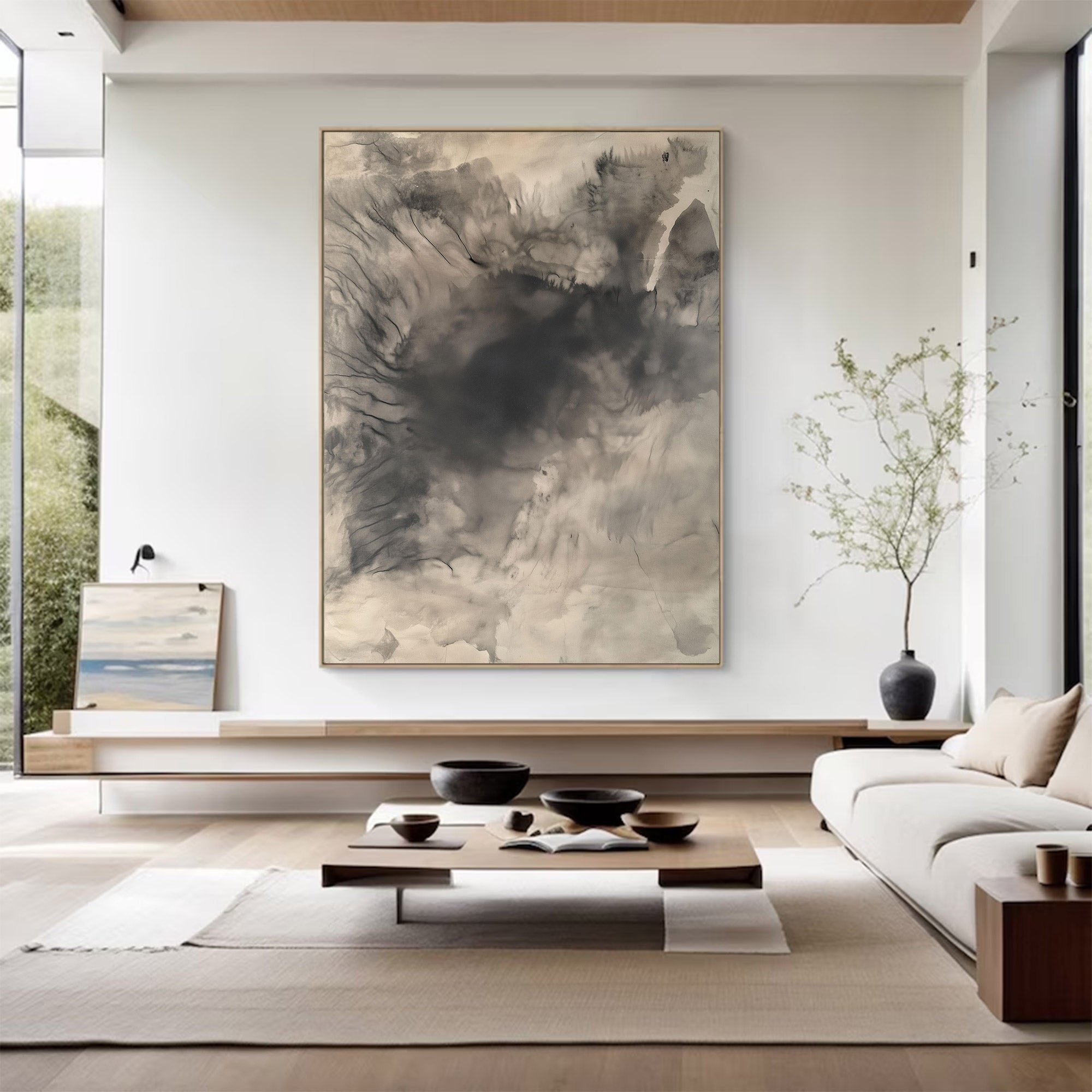 Abstract Large Textured Neutral Art | MuroArt #WG 115