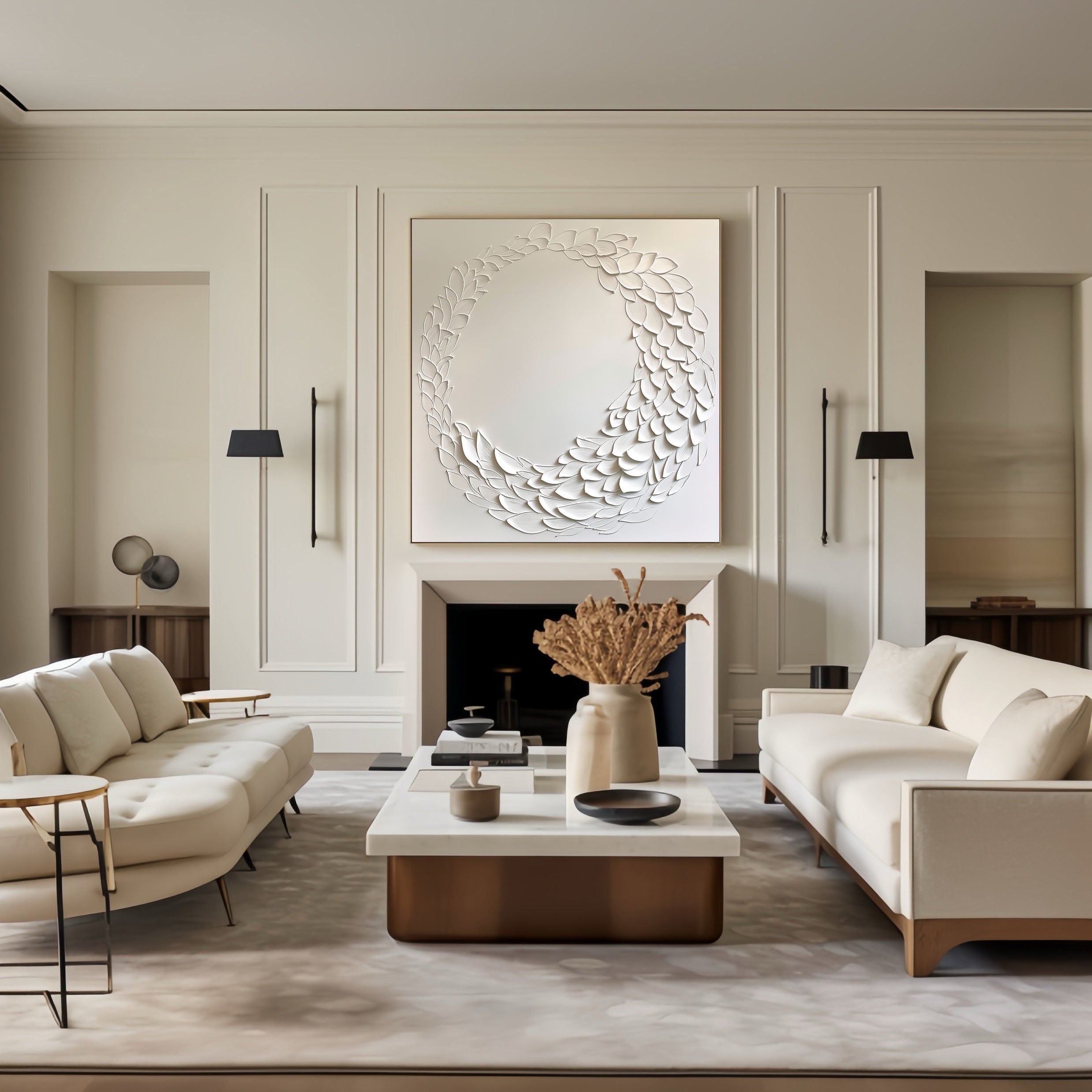 White Minimalist Painting #WM 032