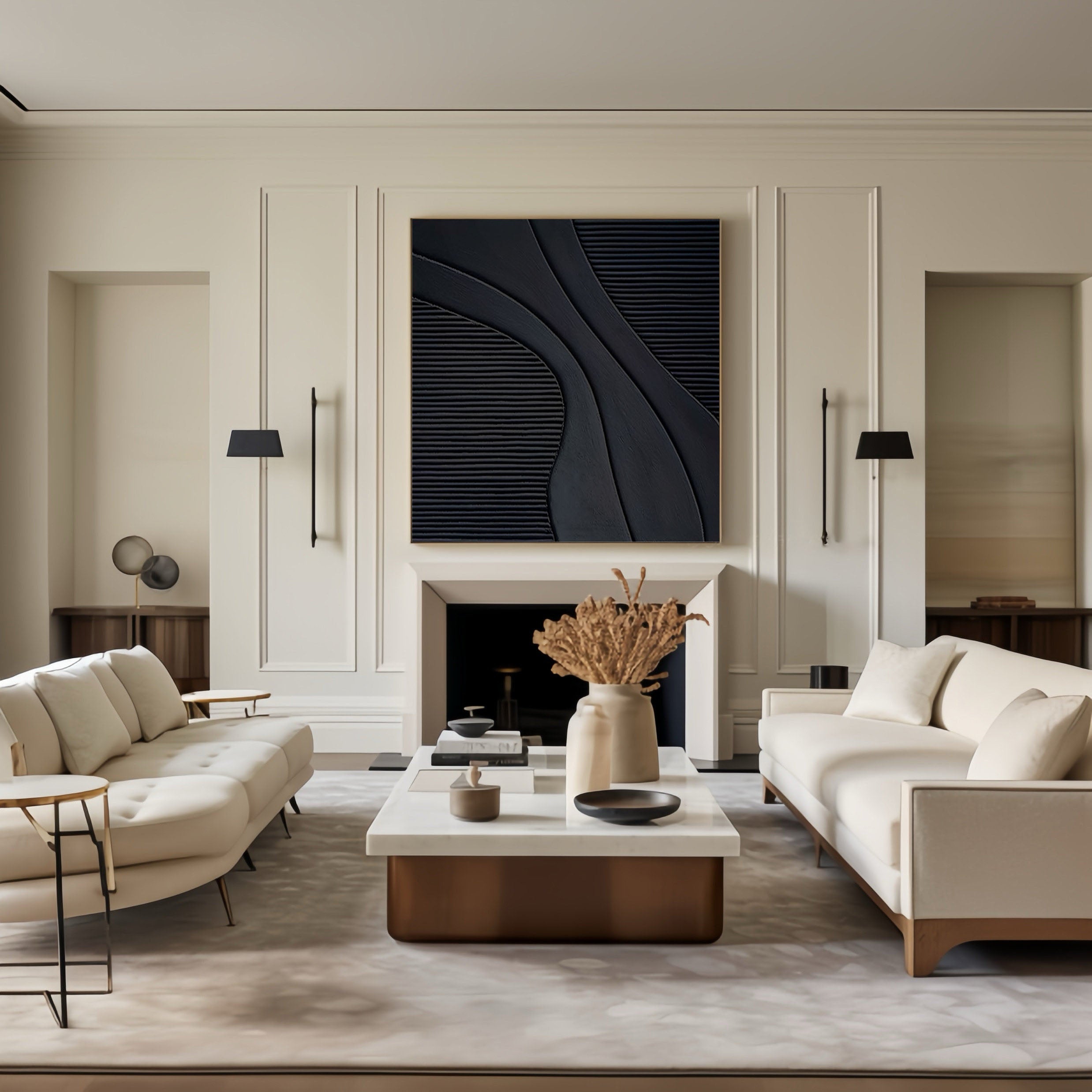 High-End Abstract Art Oil Painting for Luxury Interiors #BM 075