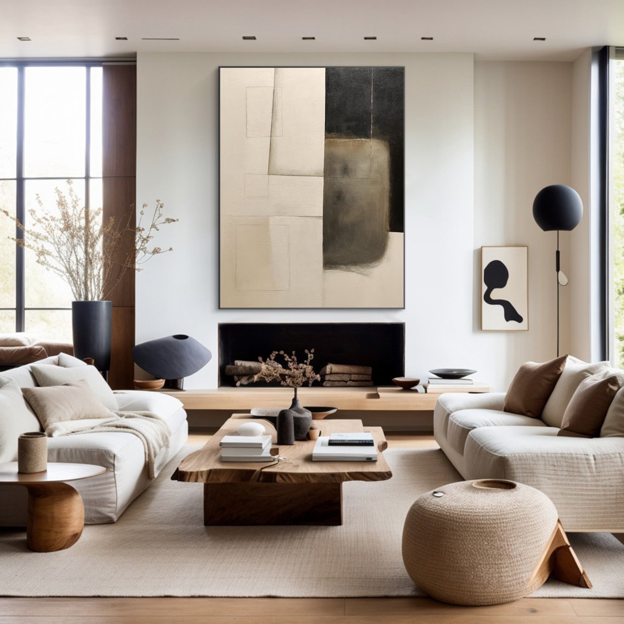 Wabi-Sabi Harmony: Abstract Simplicity, Natural Elegance Art #BGA 194