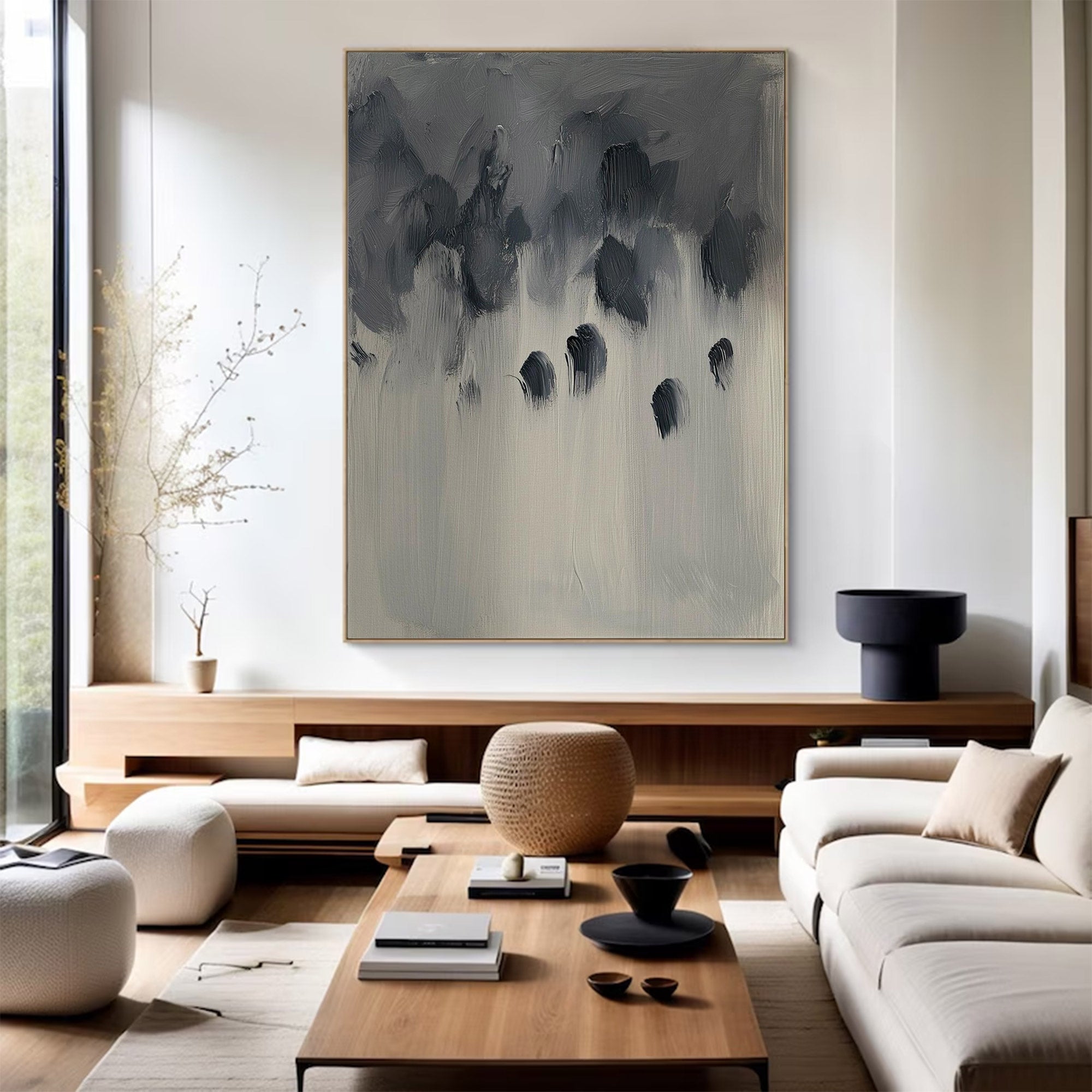 Contemporary Large Moody Abstract Ar | MuroArt #WG 116