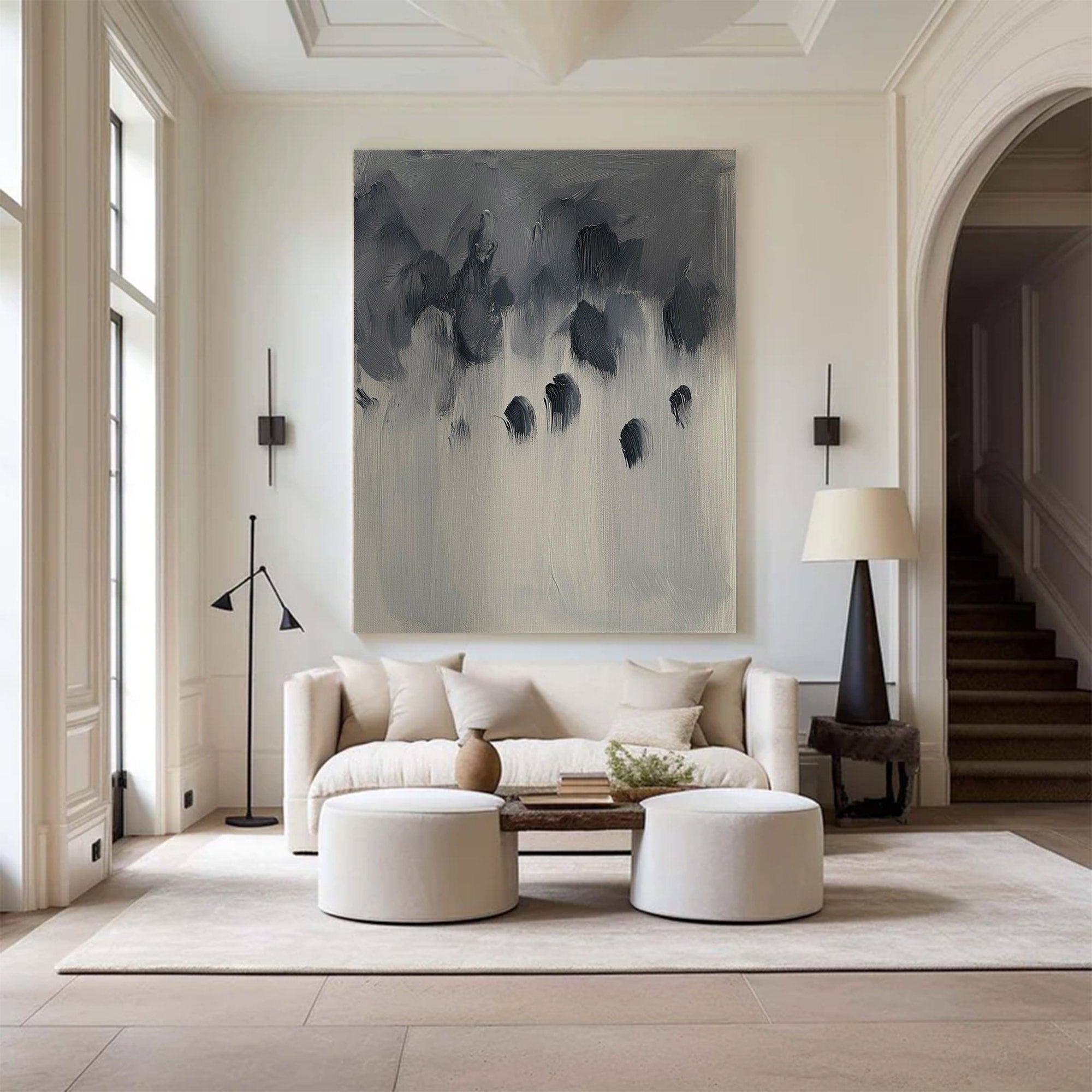 Contemporary Large Moody Abstract Ar | MuroArt #WG 116