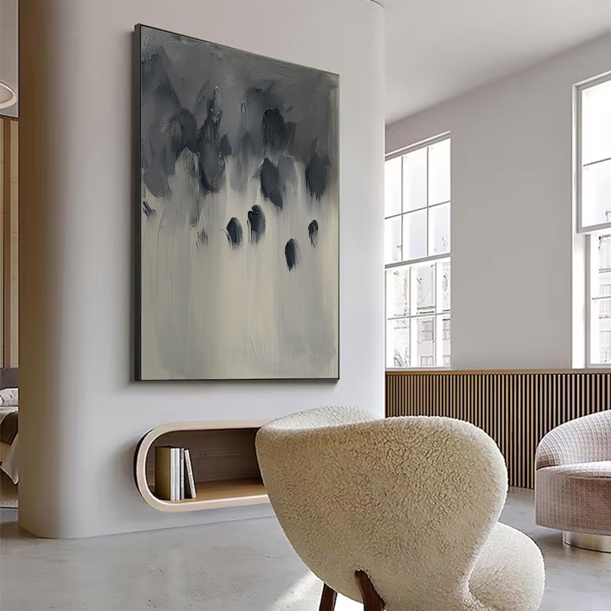 Contemporary Large Moody Abstract Ar | MuroArt #WG 116