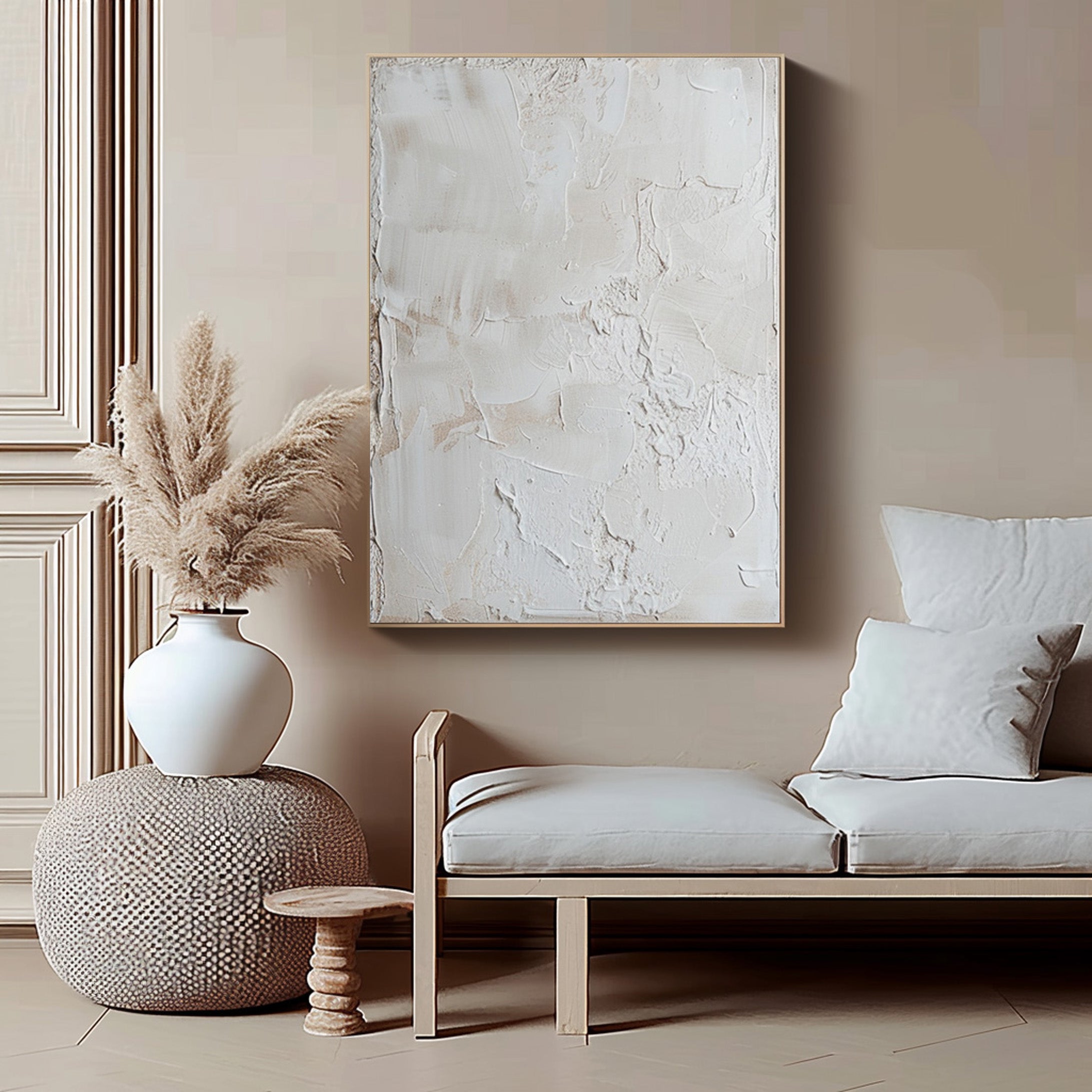 White Minimalist Painting #WM 020