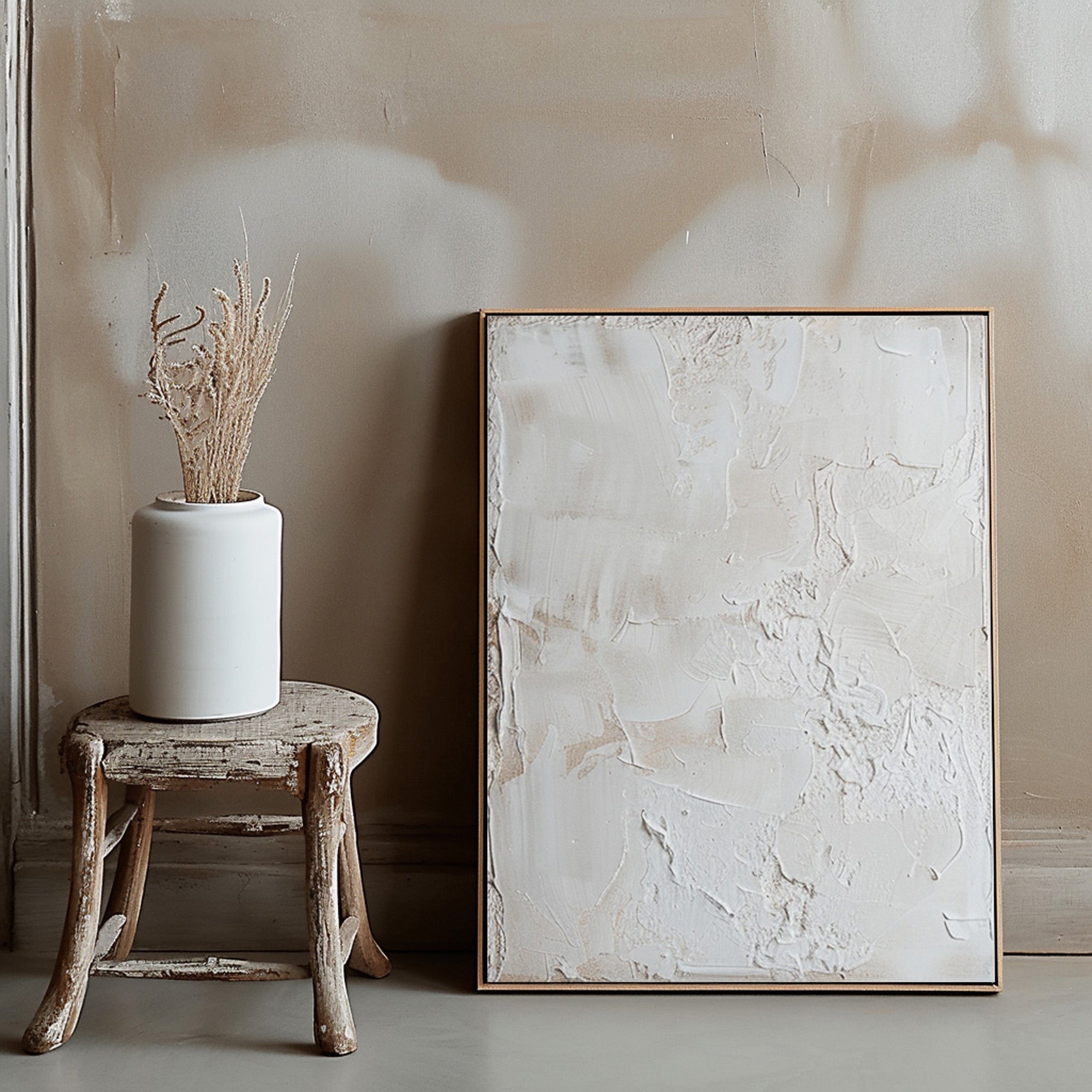 White Minimalist Painting #WM 020