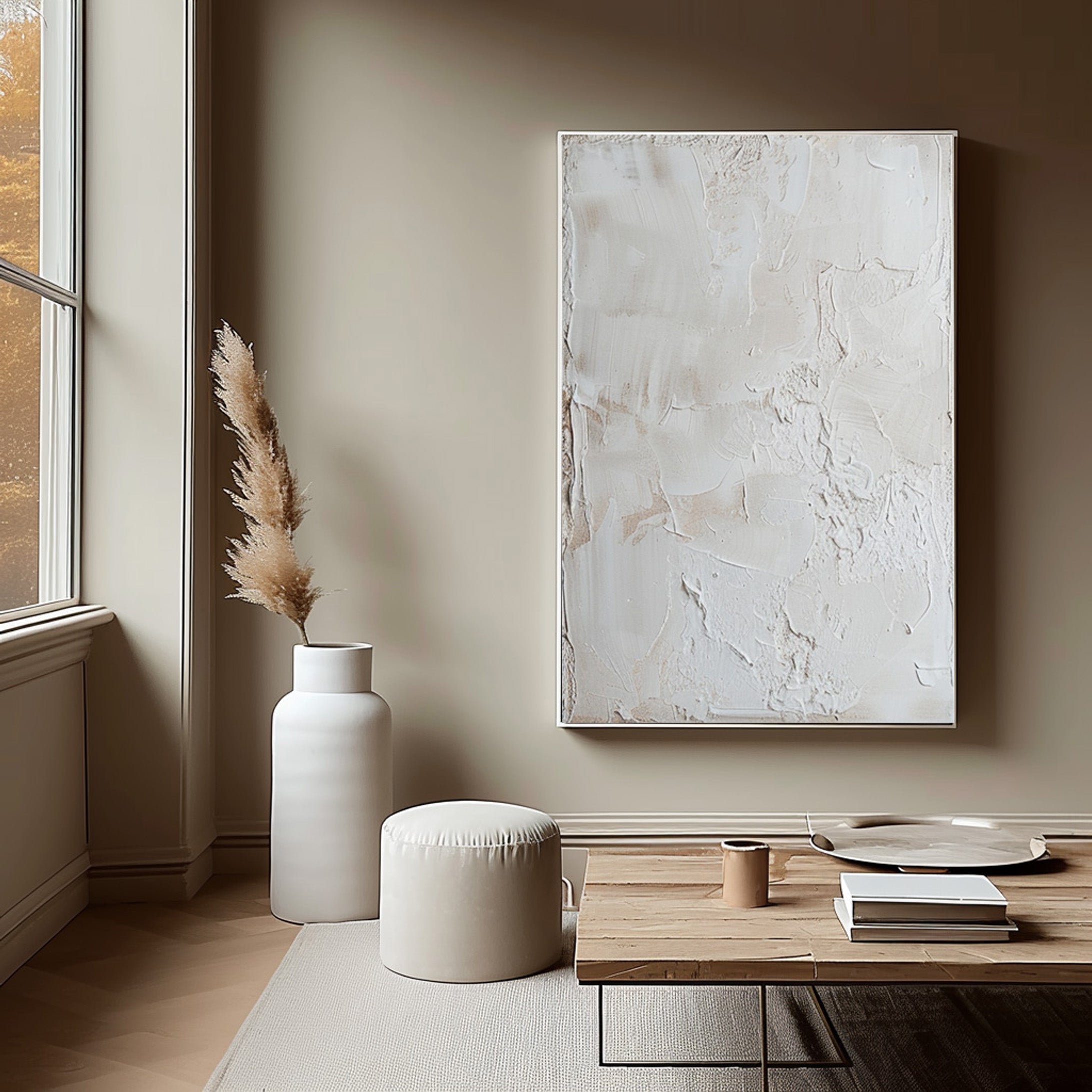 White Minimalist Painting #WM 020