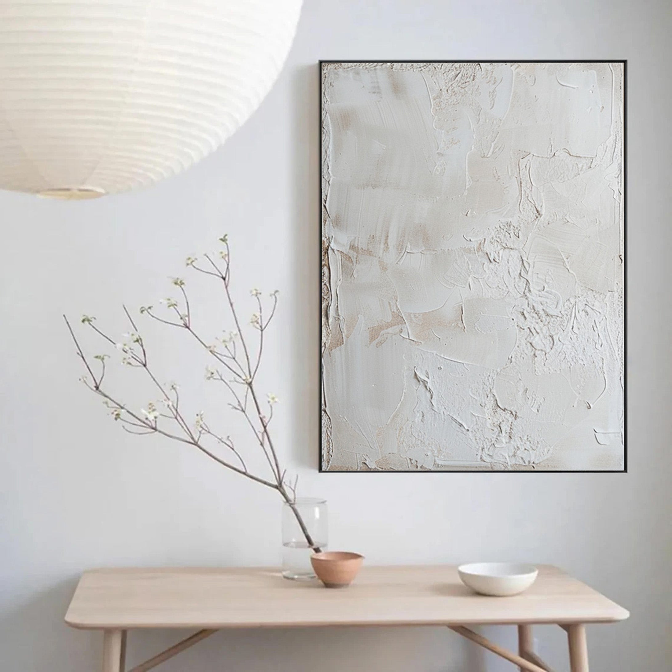 White Minimalist Painting #WM 020