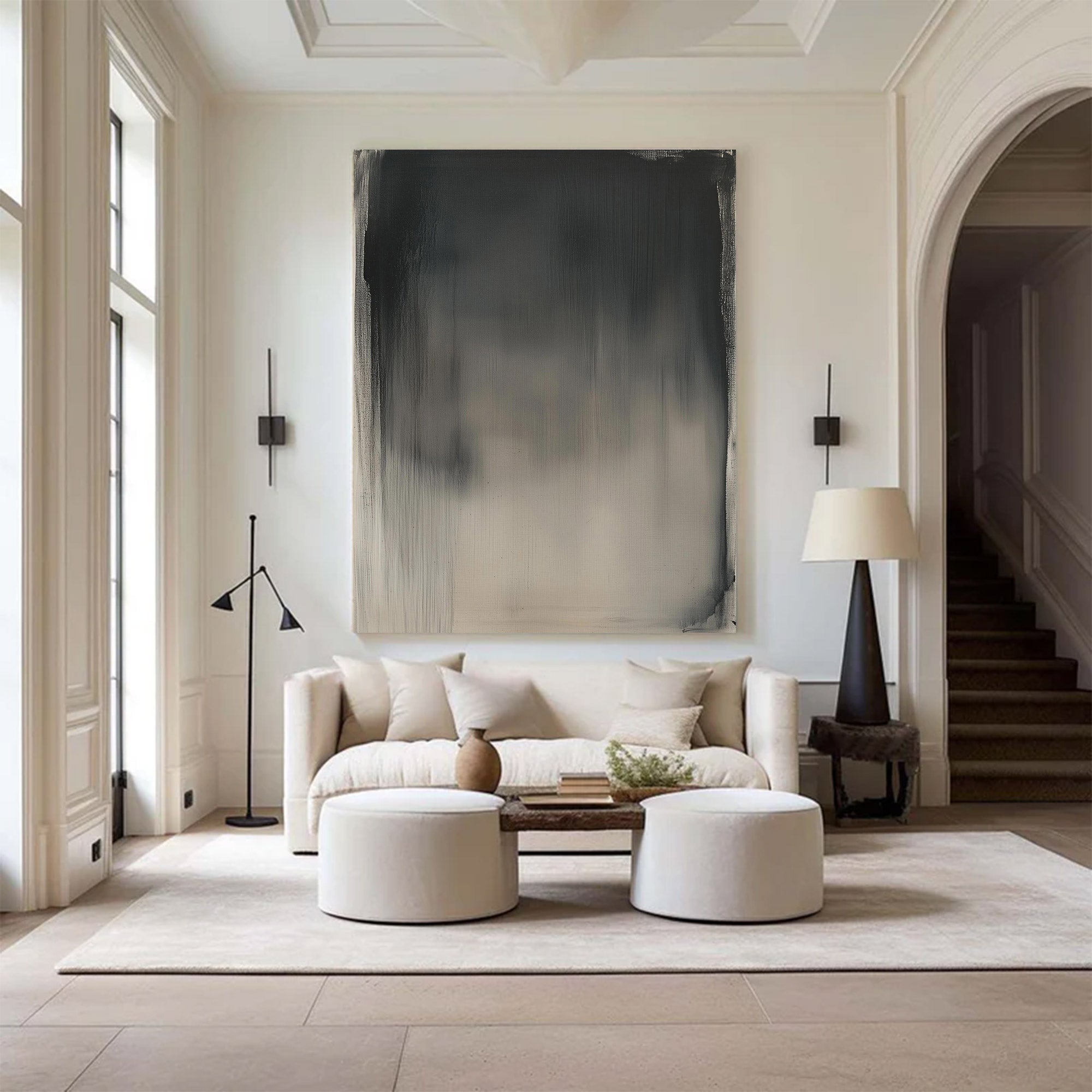 Large Abstract Vertical Gradient Painting | MuroArt #WG 117