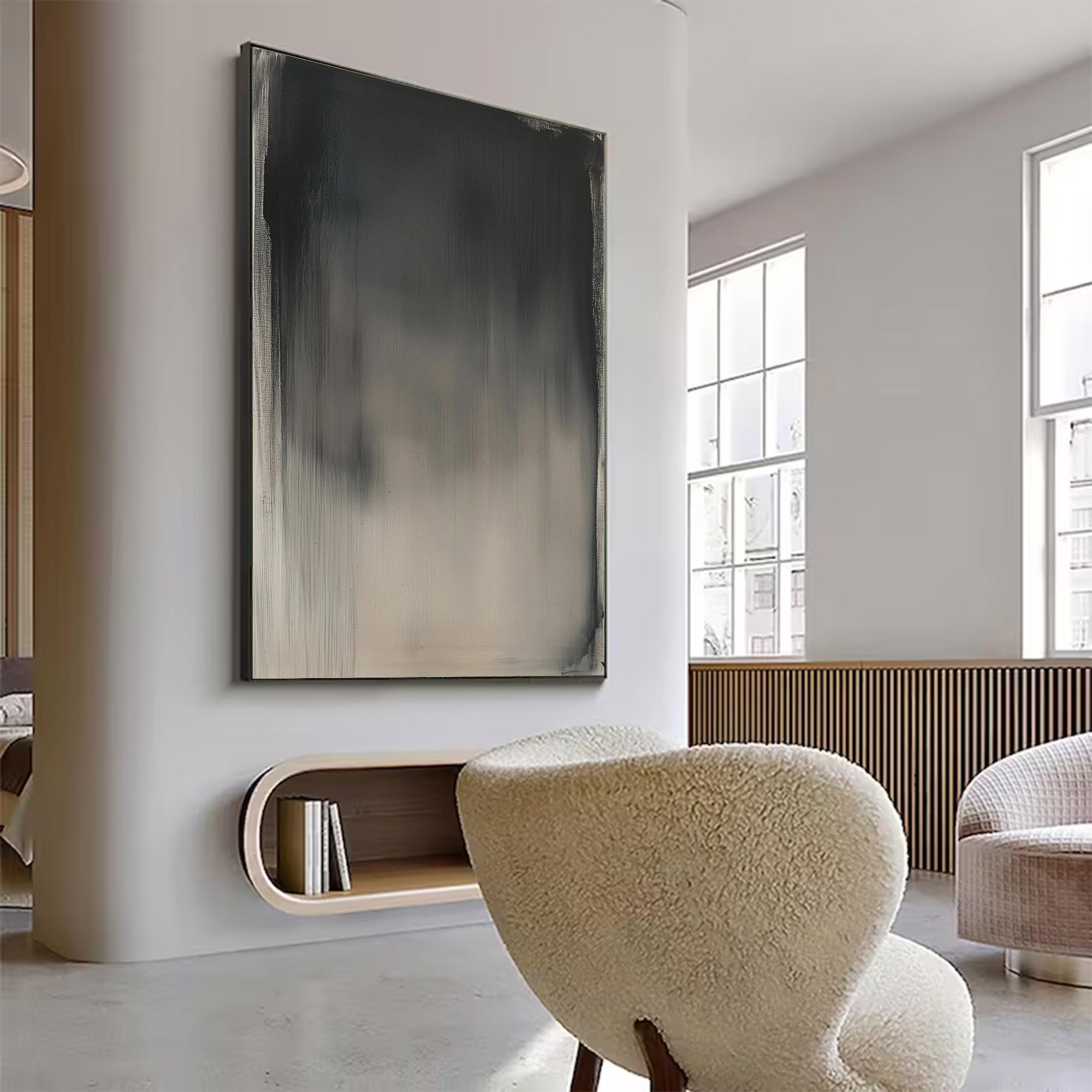 Large Abstract Vertical Gradient Painting | MuroArt #WG 117