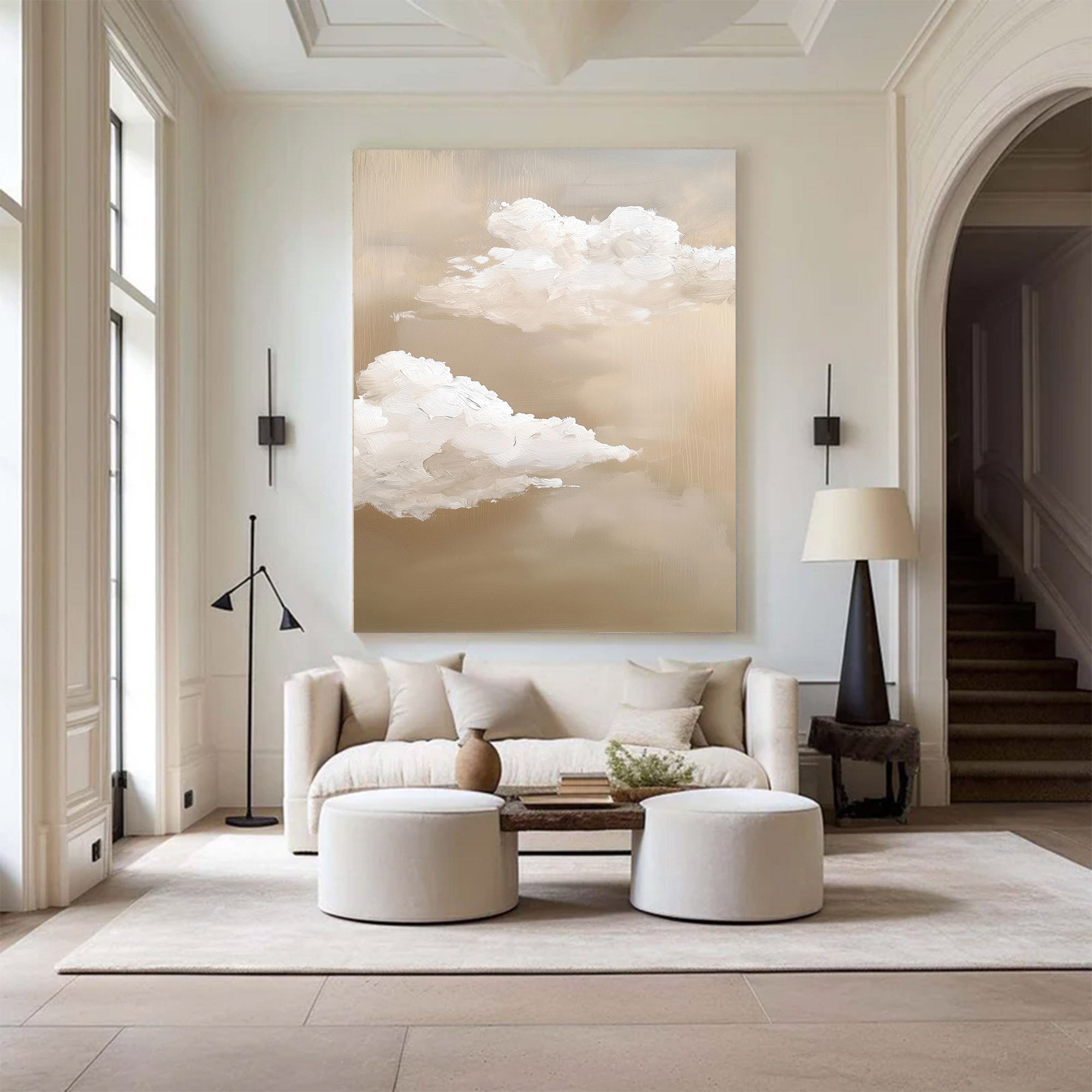 Large Abstract Textured Sky Art | MuroArt #WG 118