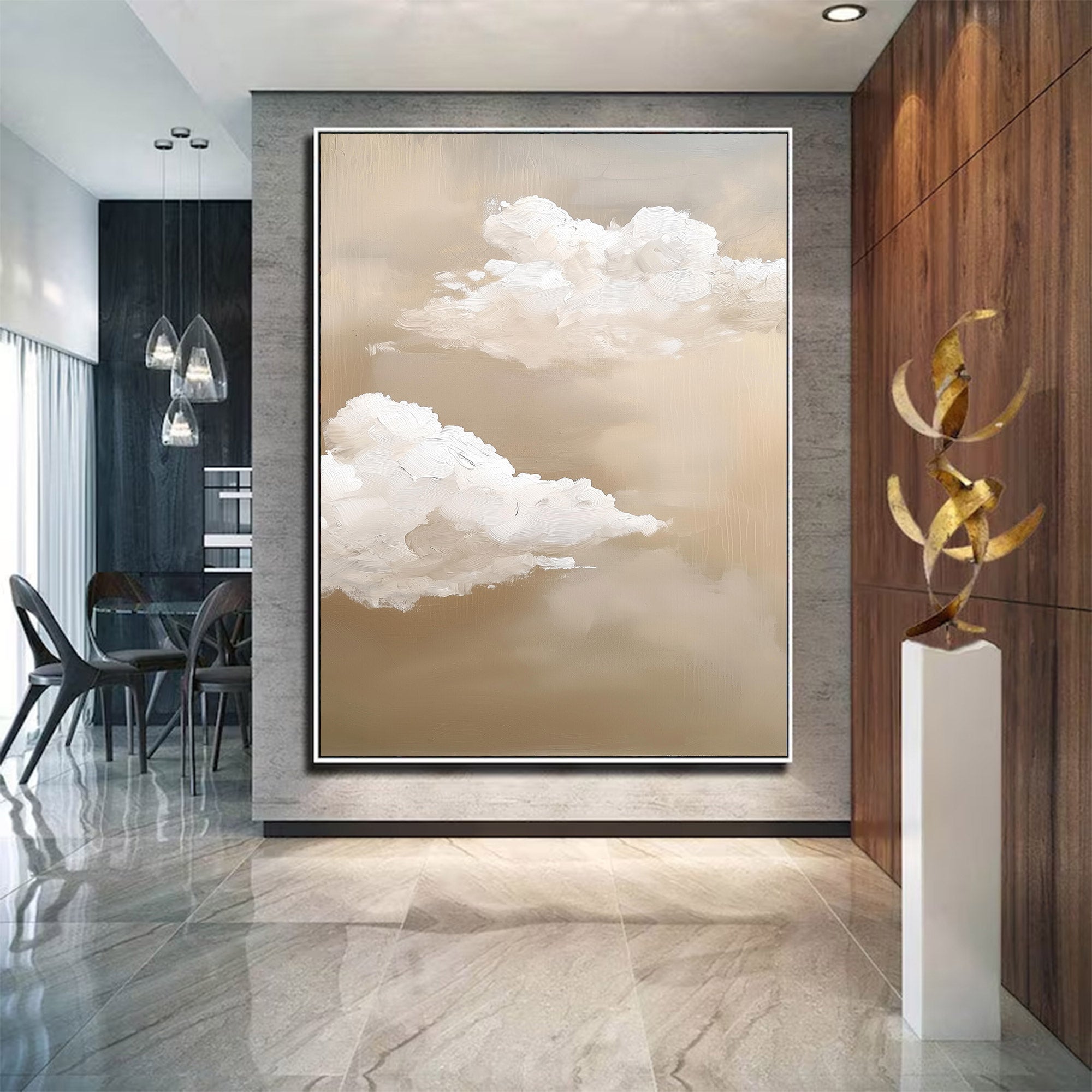 Large Abstract Textured Sky Art | MuroArt #WG 118