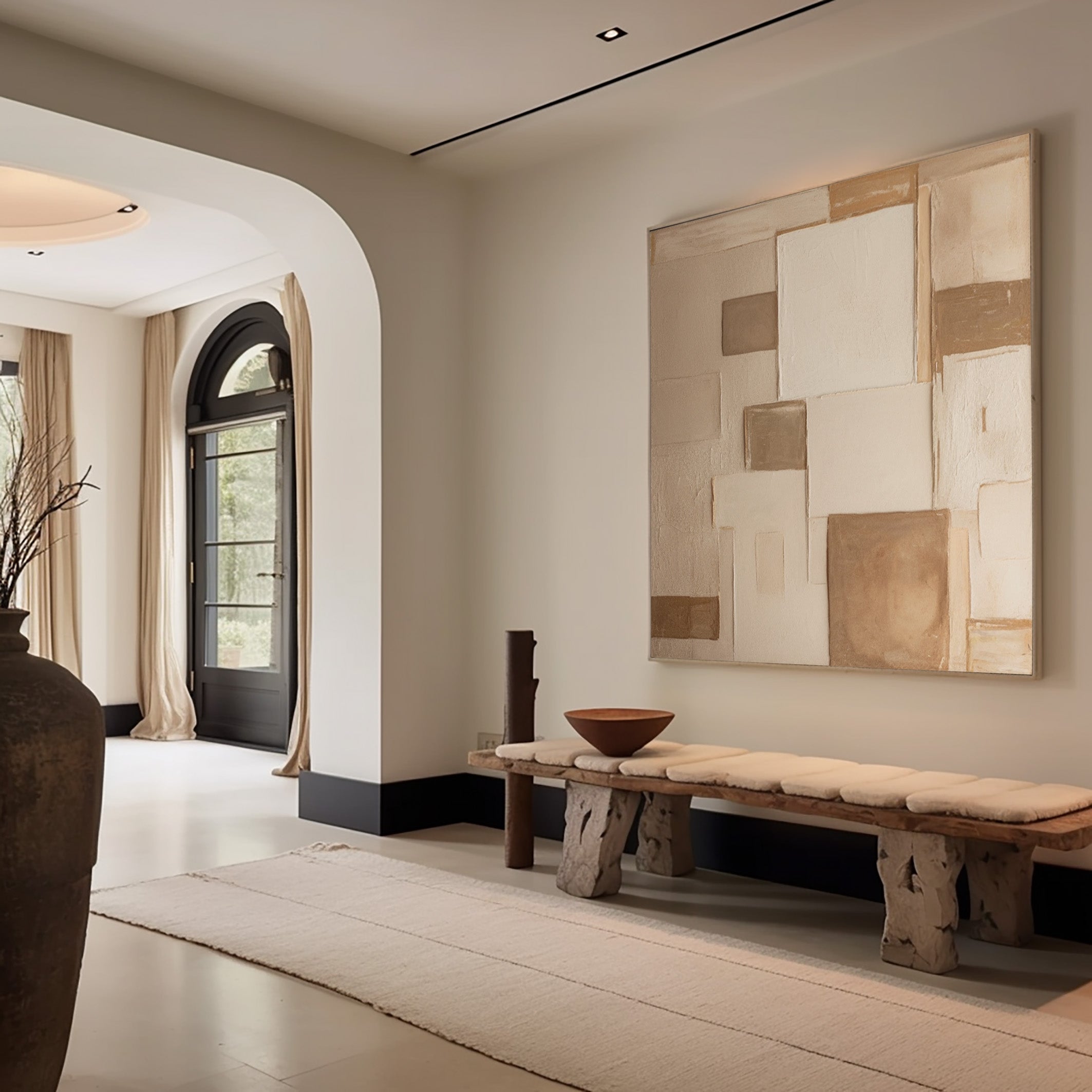 Minimalist Abstract with Geometric Overlap for Modern Home #BGA 286