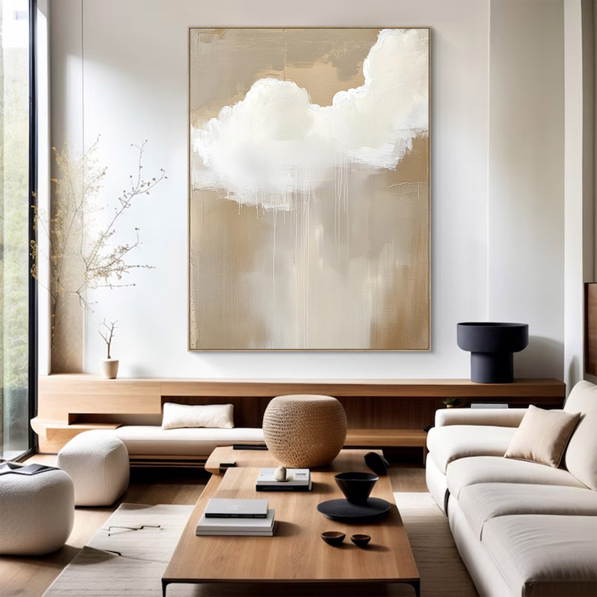 Large Abstract Cloud Minimalist Art | MuroArt #WG 119
