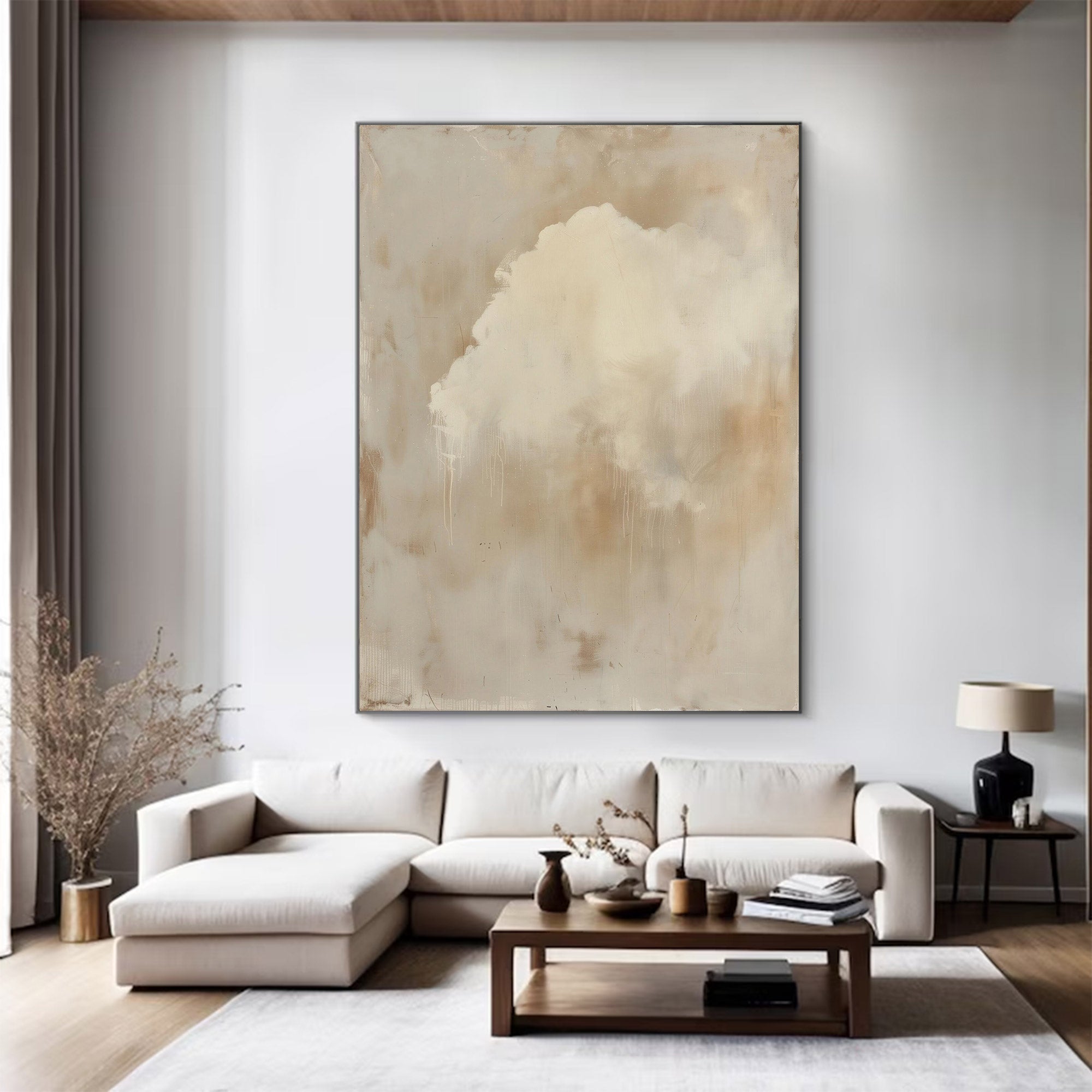 Abstract Large Impasto Neutral Art | MuroArt #WG 120