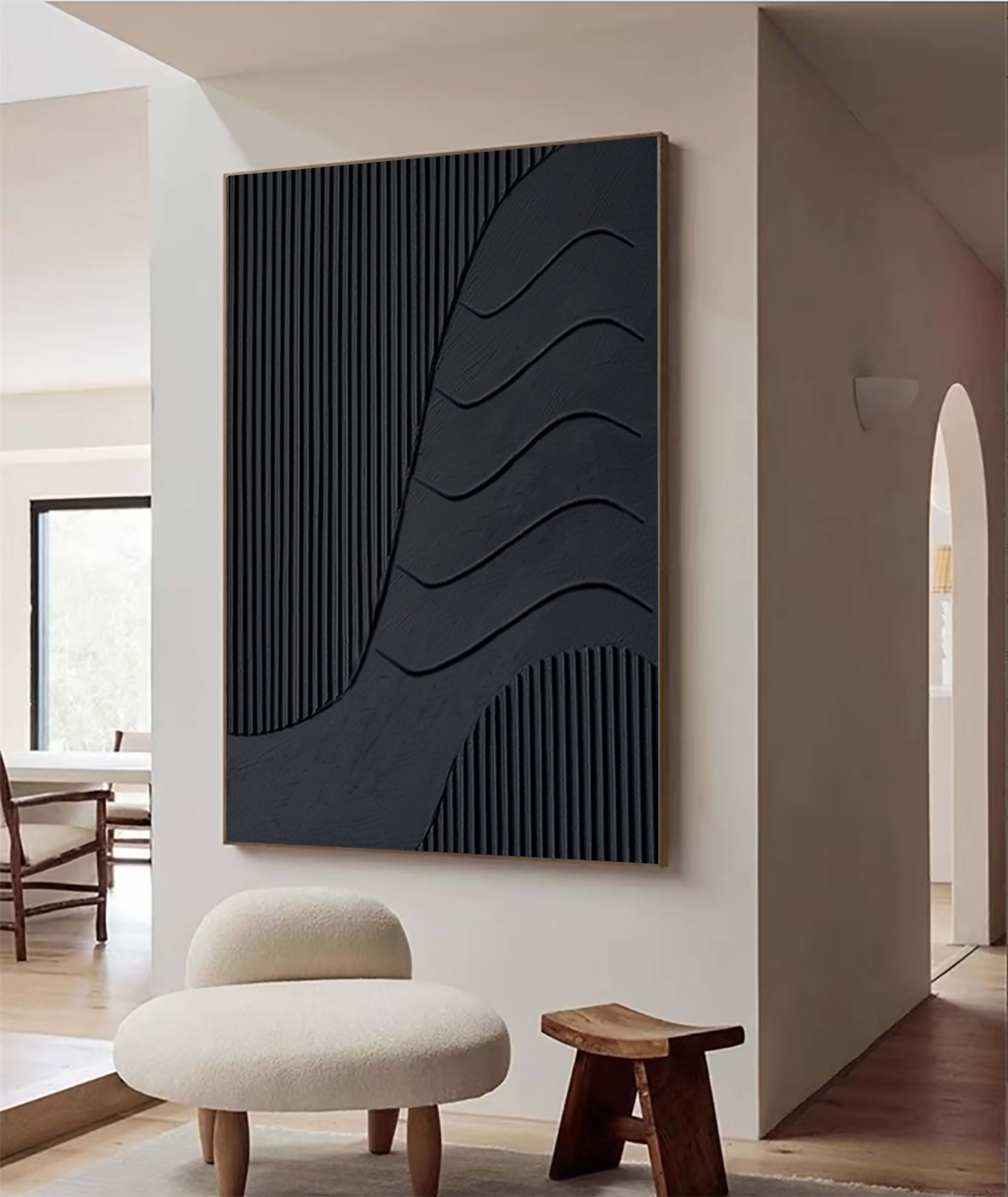 Black Minimalist Painting #BM 074