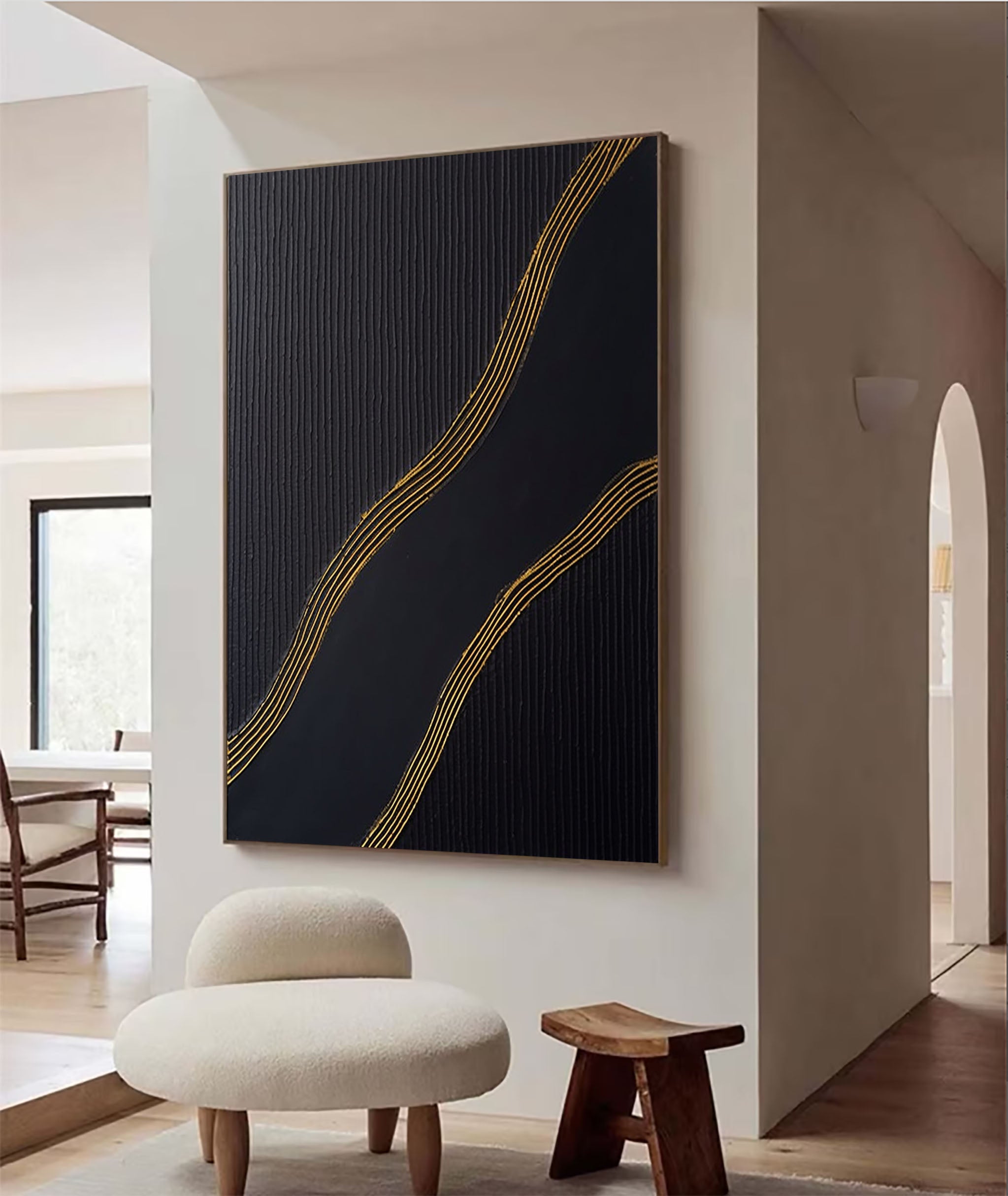 Black Minimalist Painting #BM 063