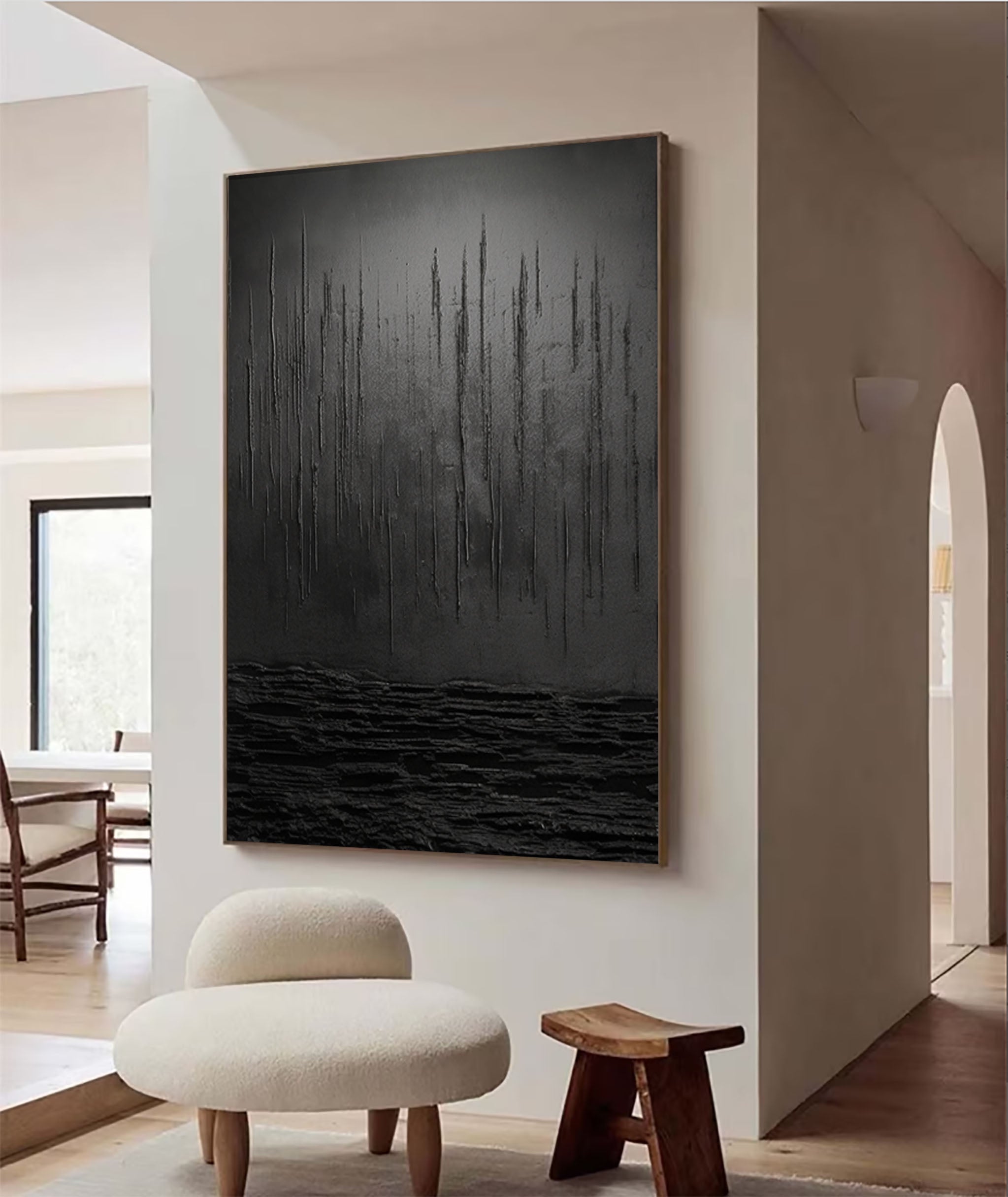 Black Minimalist Painting #BM 062
