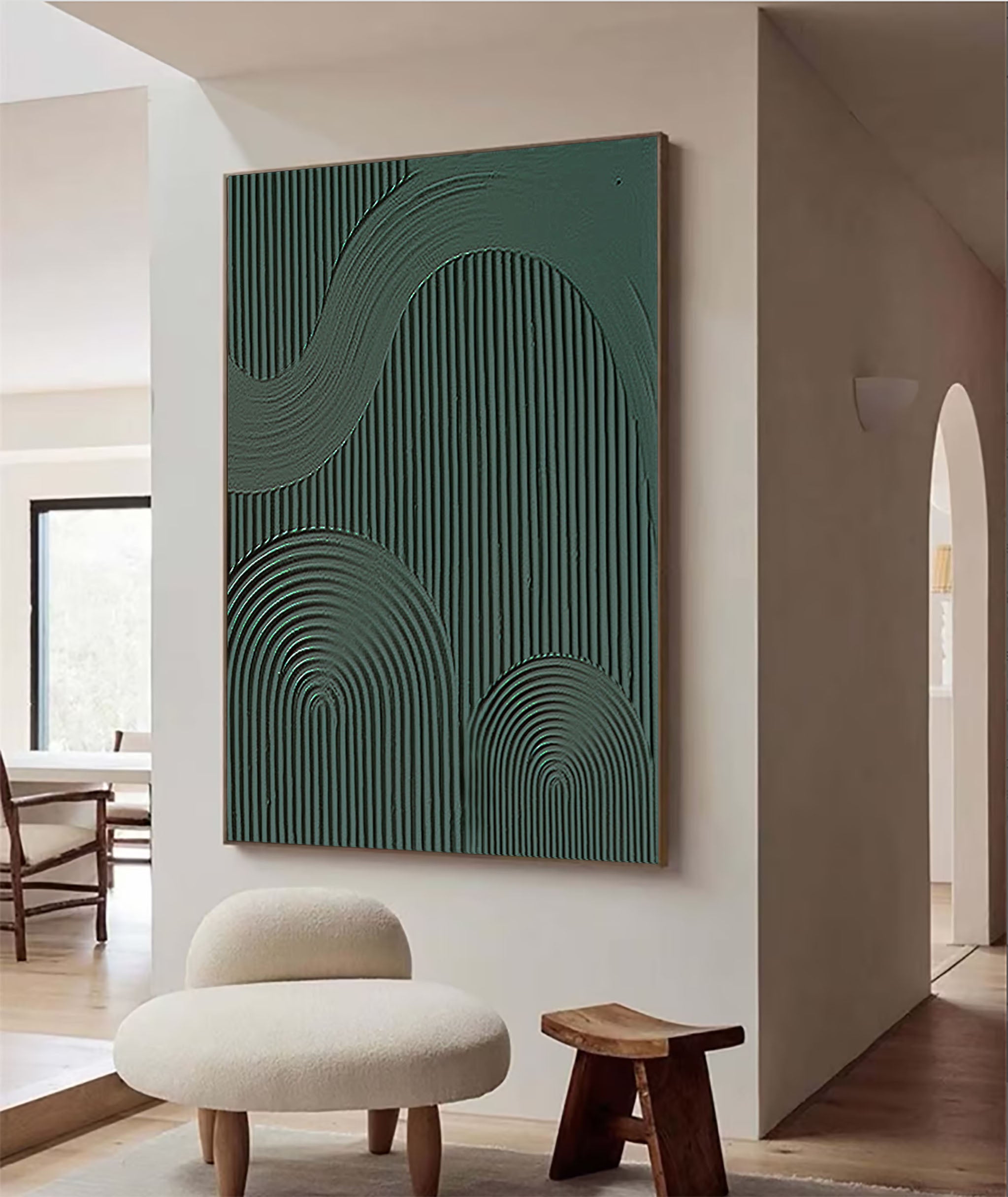 Blue & Green Minimalist Painting #BGM 037
