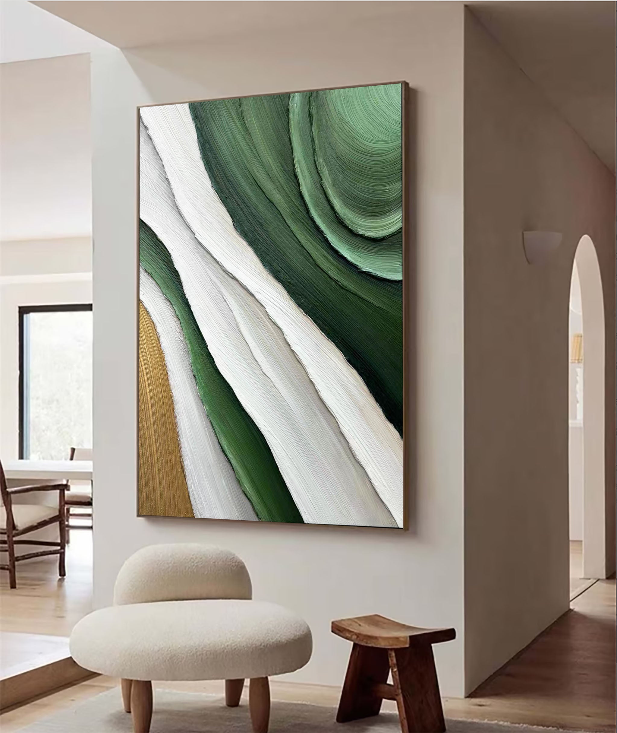 Green Minimalist Painting #GM 013