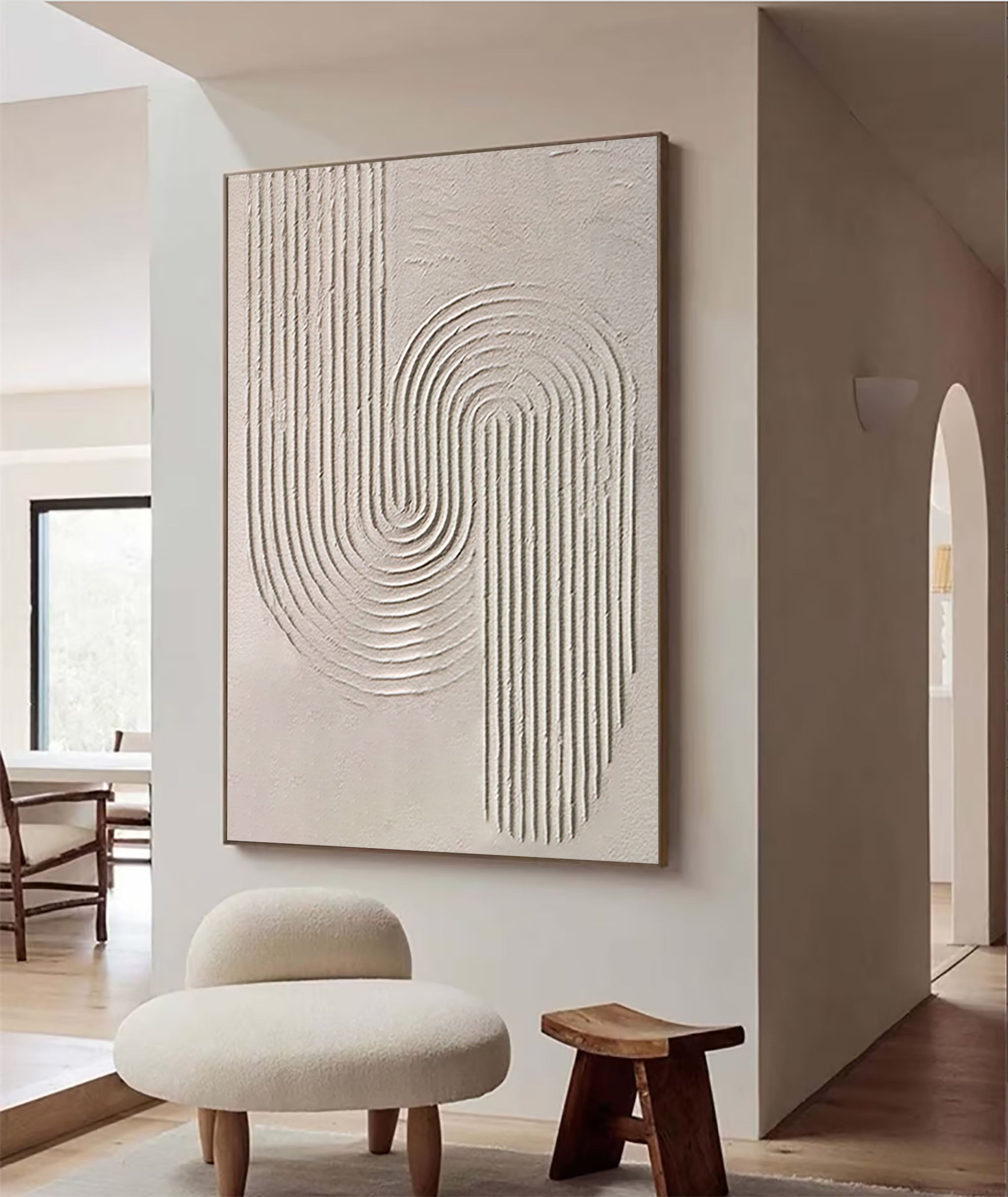 Beige & Brown Minimalist Painting #BBM 030