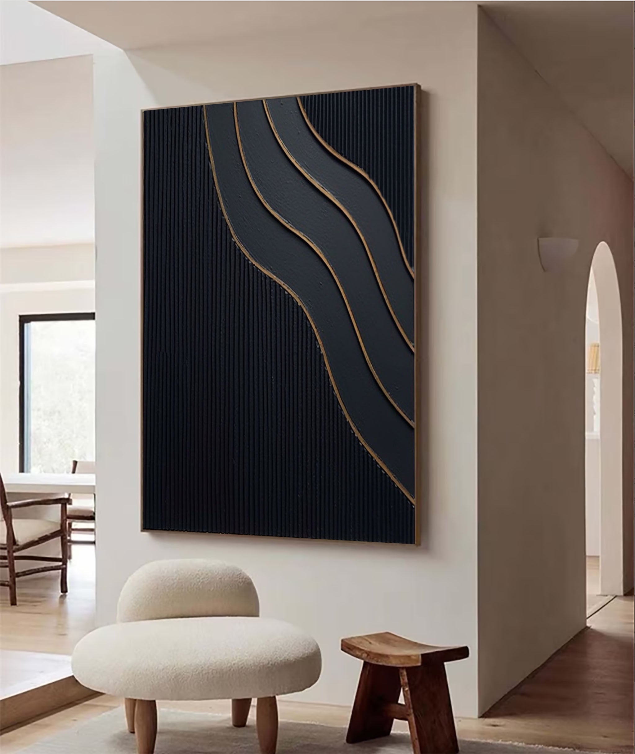 Black Minimalist Painting #BM 066