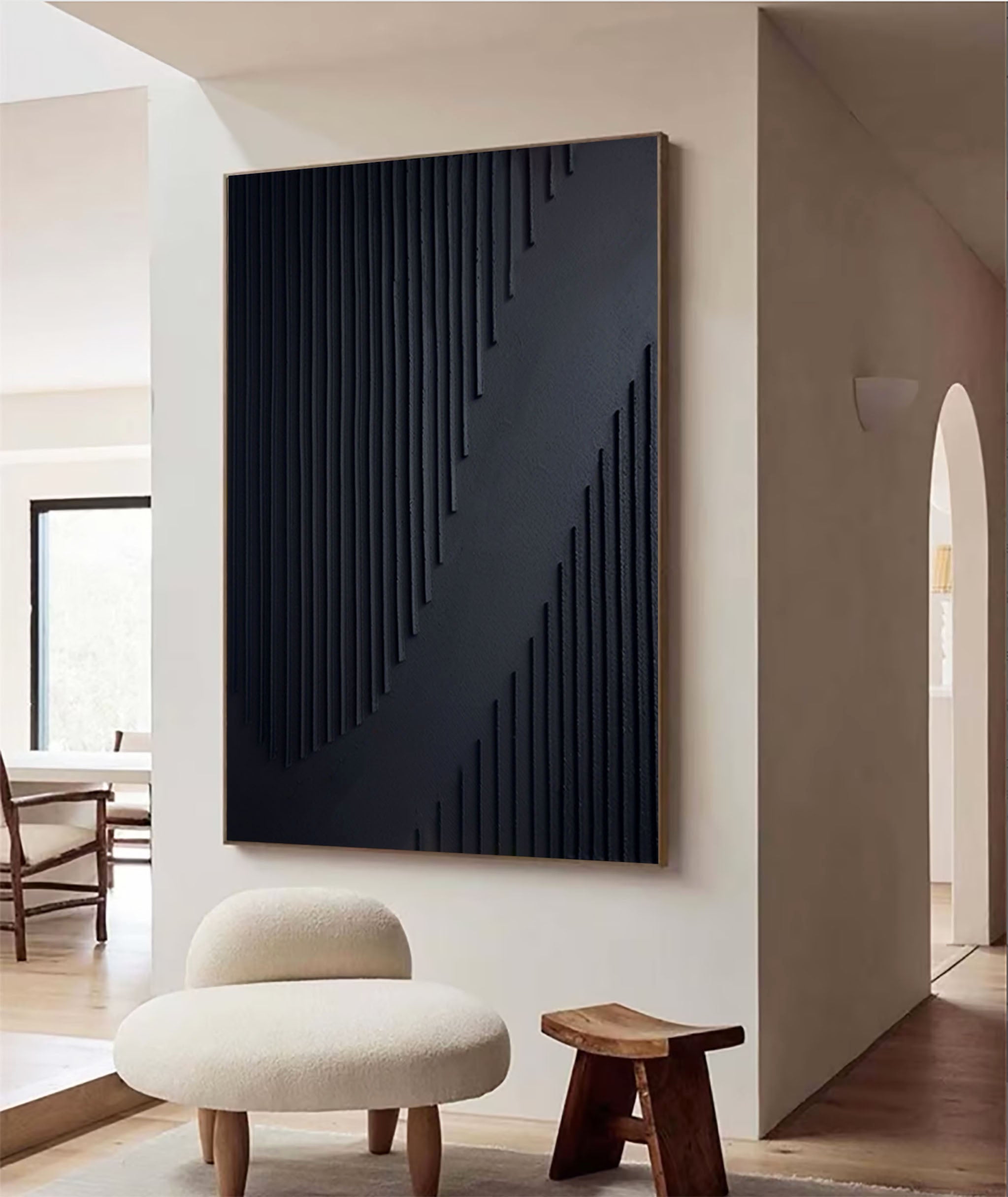 Black Minimalist Painting #BM 070