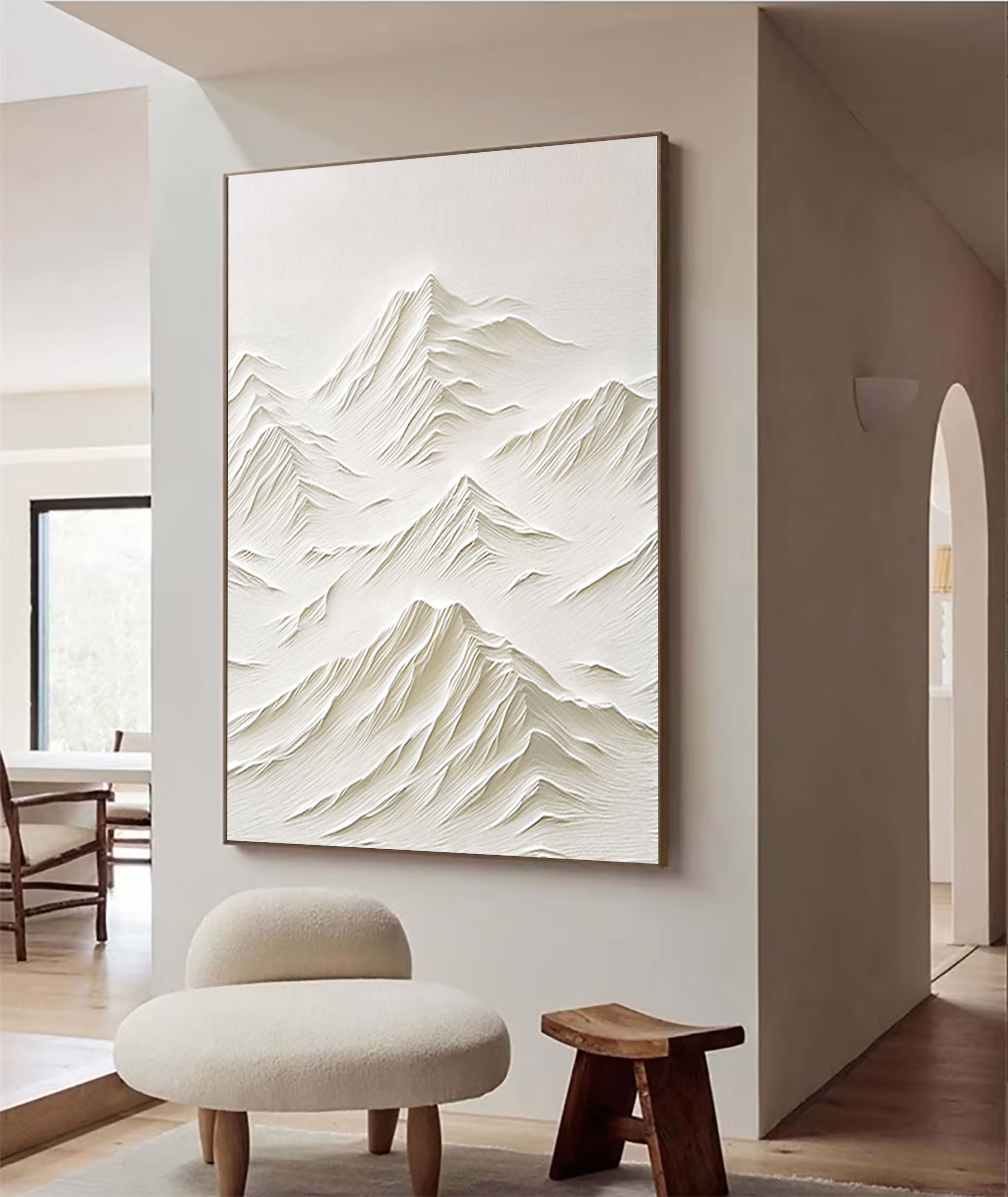 White Minimalist Painting #WM 034