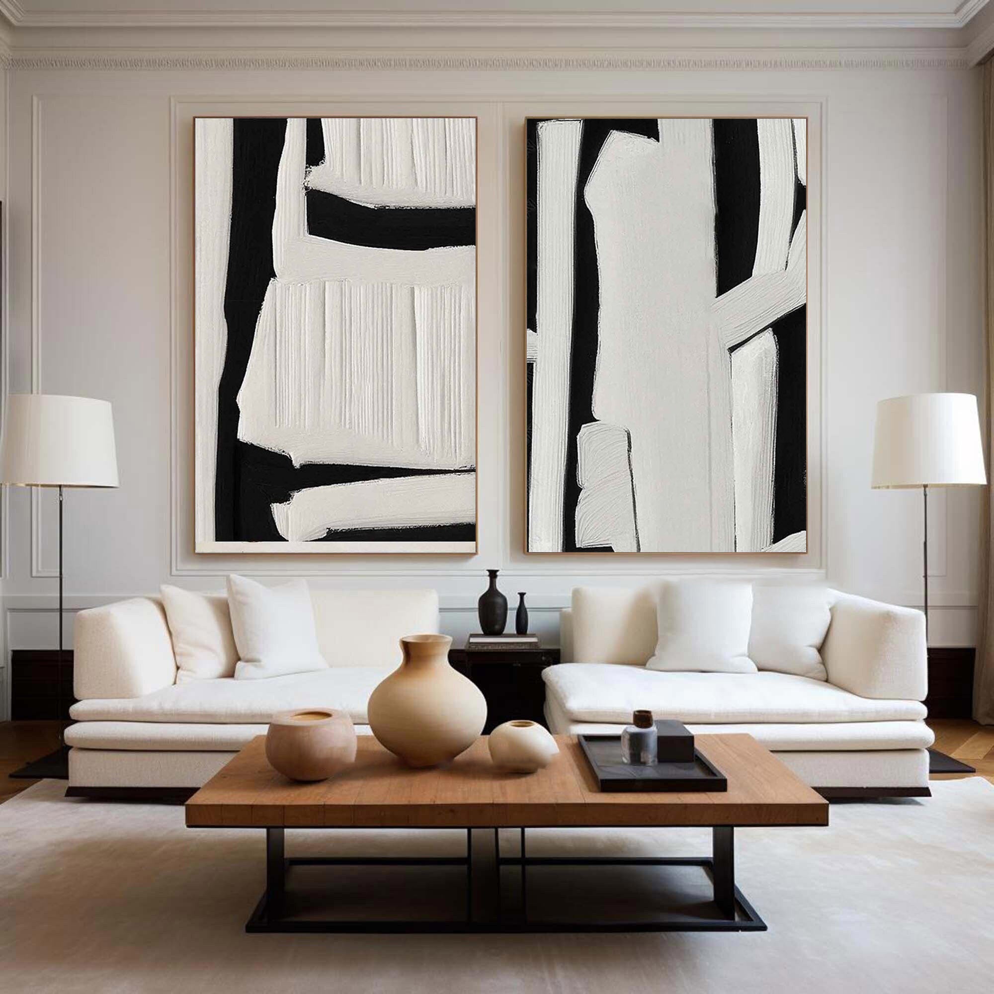 Modern Textured Abstract Wall Art Sophisticated Living Room Decor 