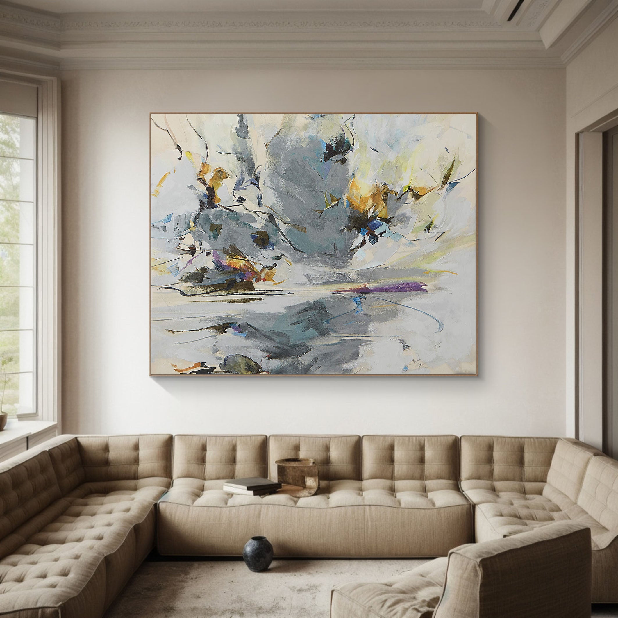 The Birds Of Wonder In the Auspicious Sky, Abstract Wall Art #BGA 109