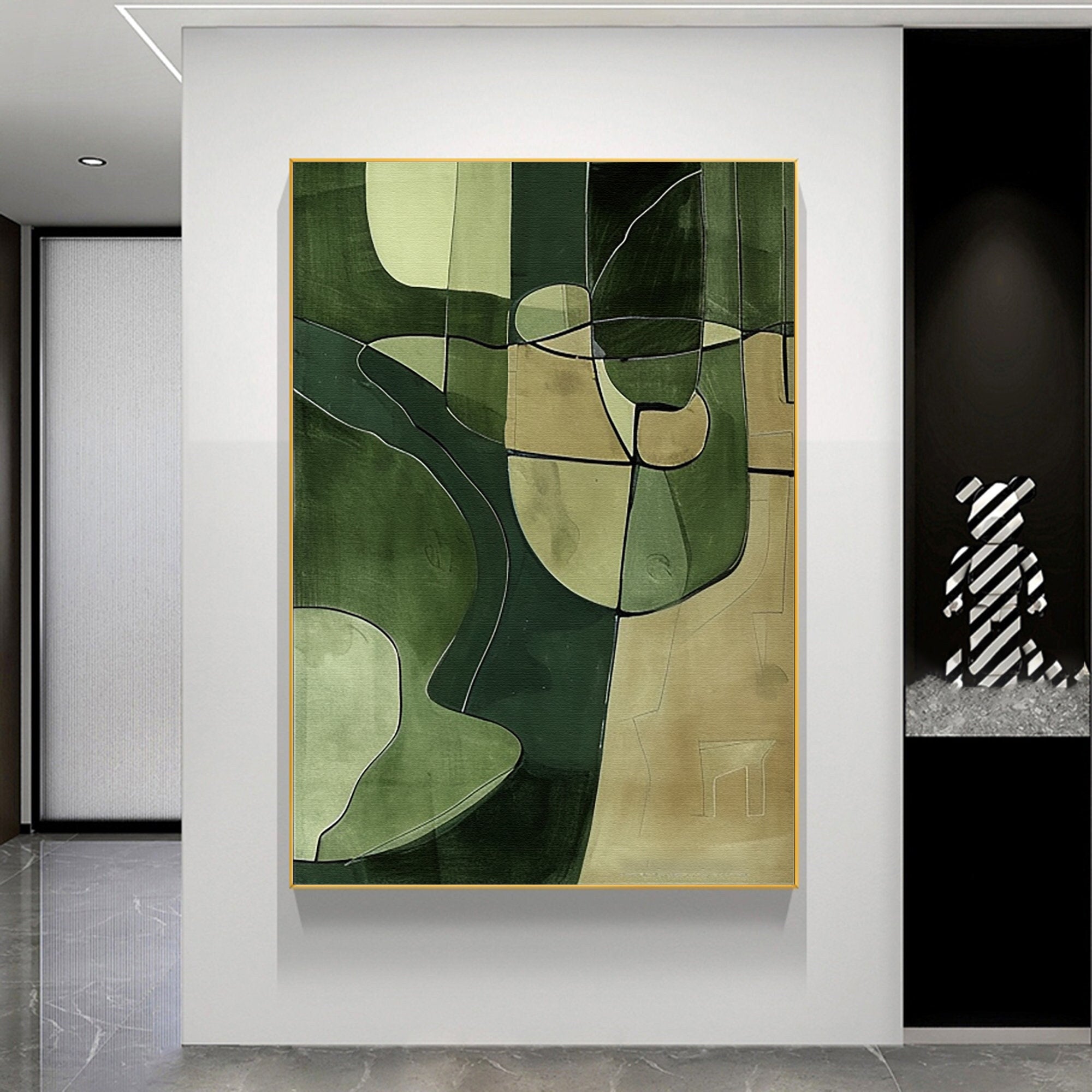 Green Minimalist Painting #GM 001