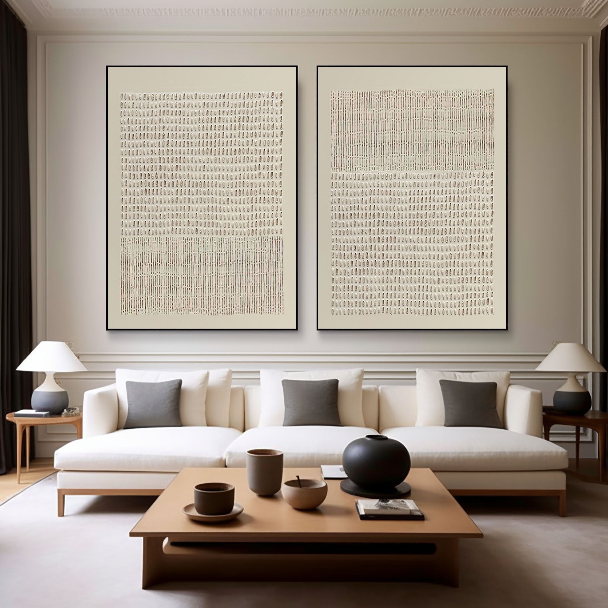 Contemporary Minimalist Wabi Sabi Art Set #WS 031